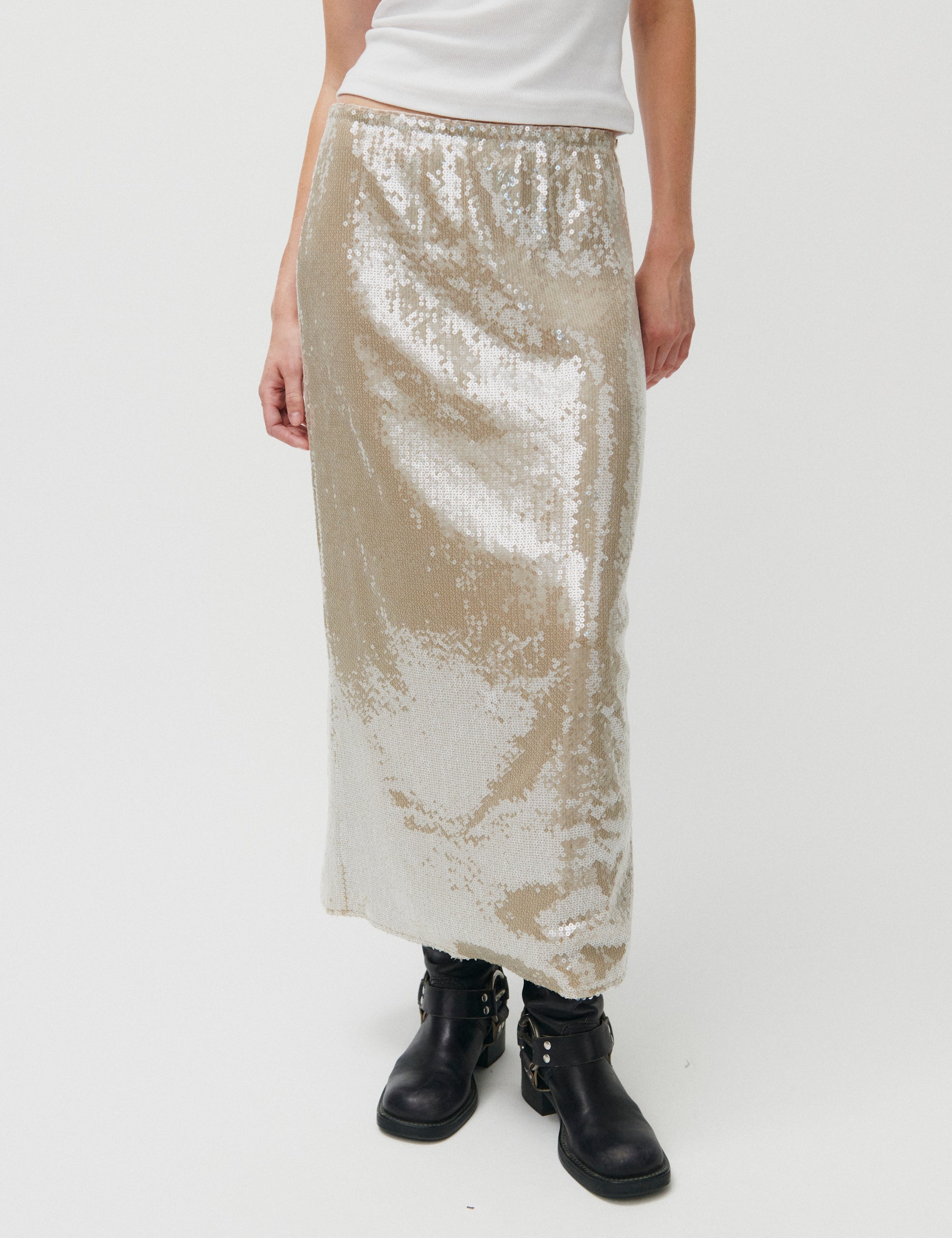 2NDDAY 2ND Cleon - Ombre Sequins Skirt 141106 Peyote