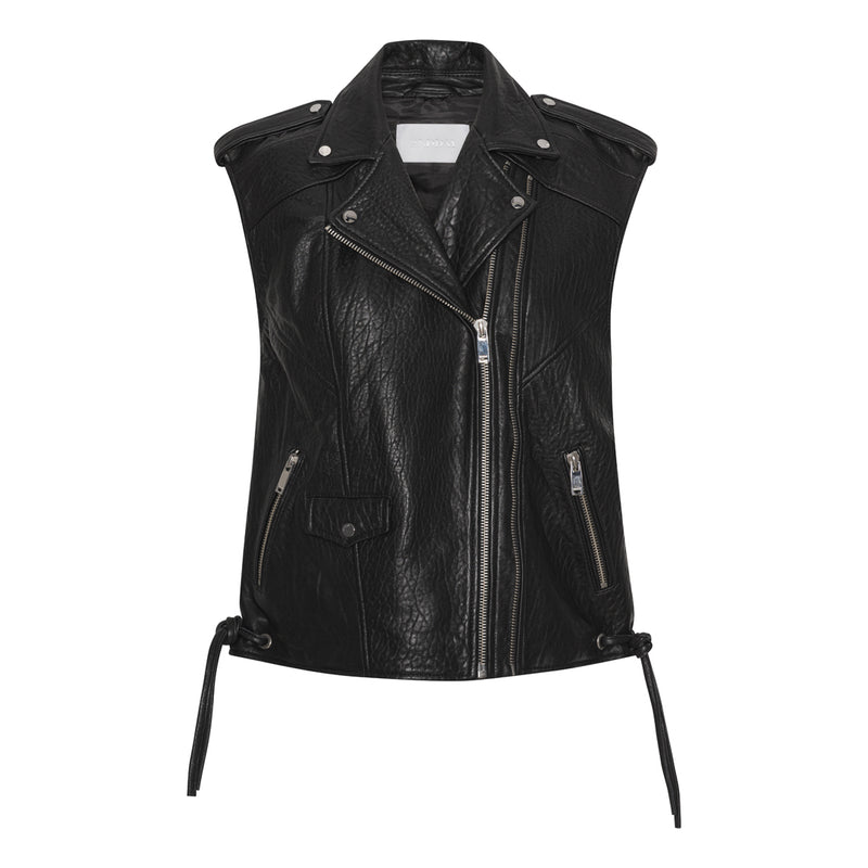 2NDDAY 2ND Clive - Structure Leather Jacket 194008 Meteorite (Black)