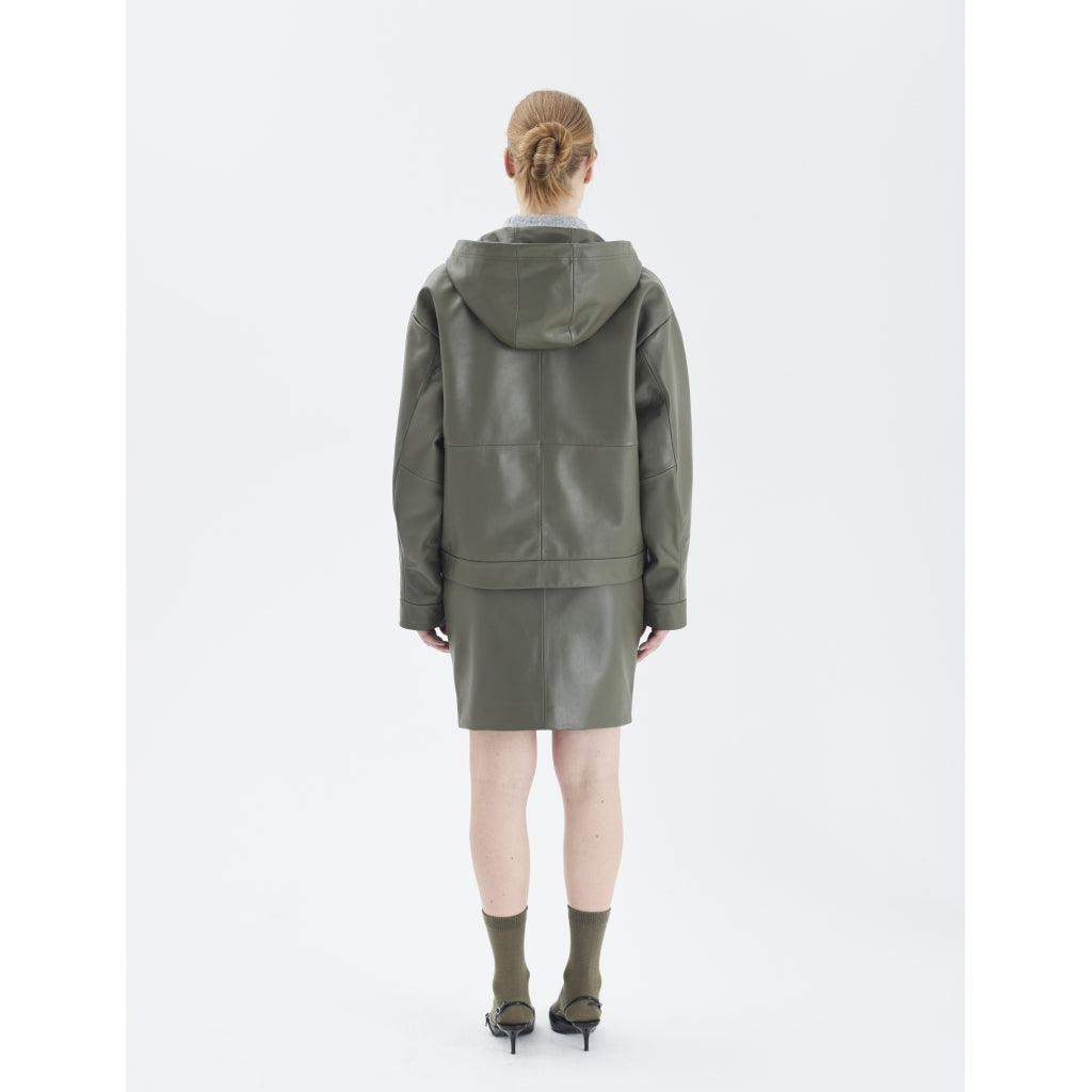 2NDDAY 2ND Danin - Bonded Leather Skirt 190515 Olive Night