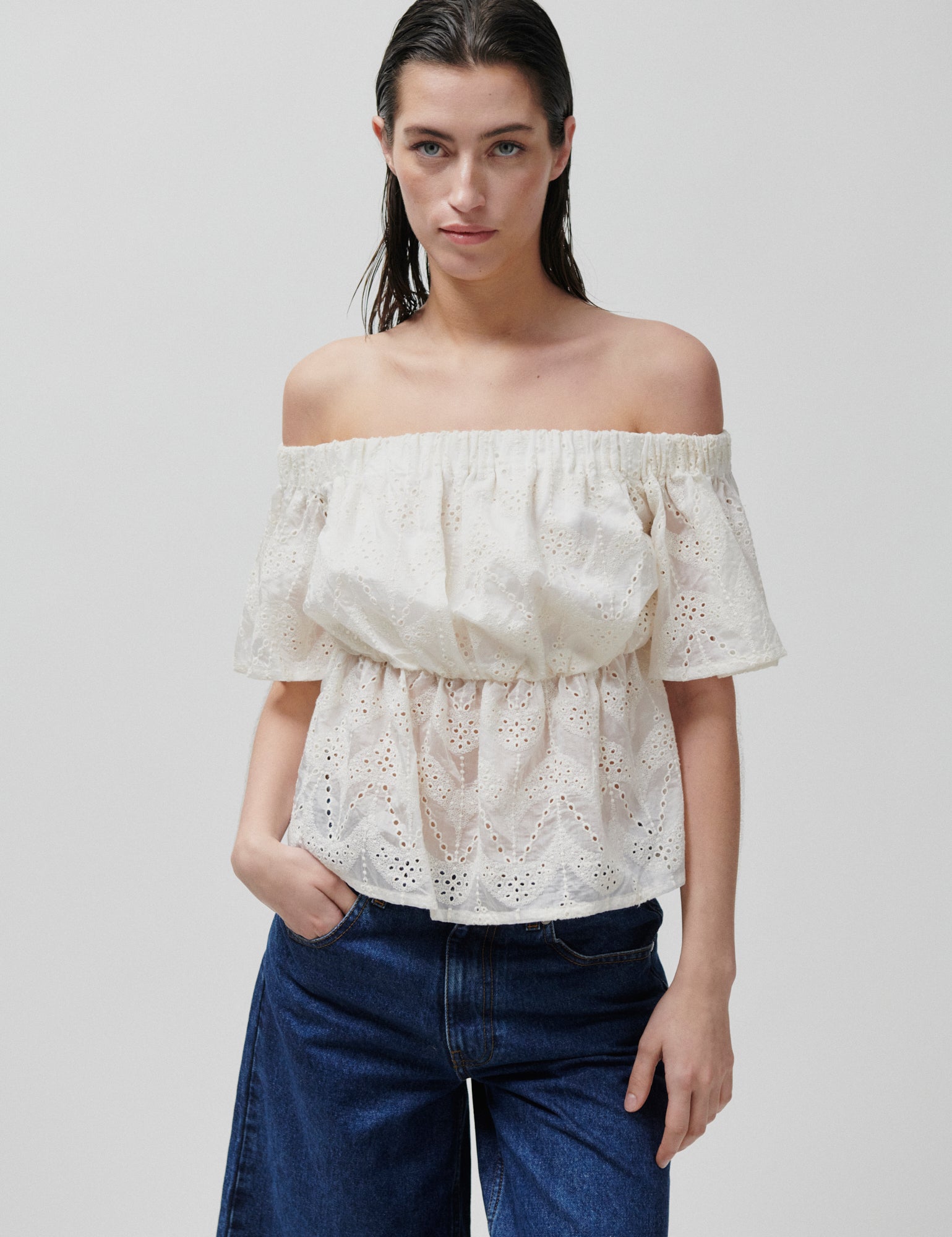 2NDDAY 2ND Gian - Airy Anglaise Shirts & Blouses 114001 Brilliant White