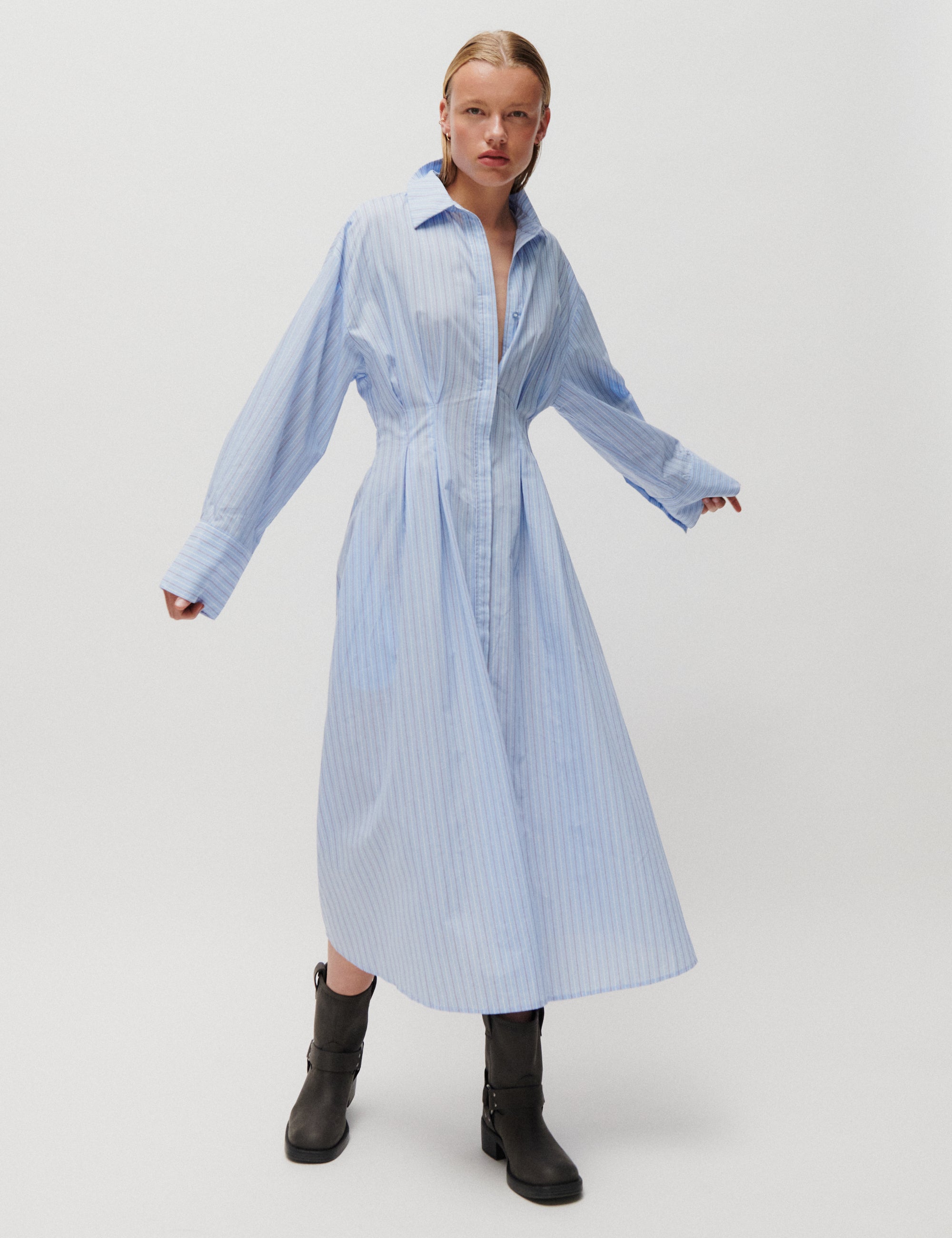 2NDDAY 2ND Jamies - Fall Shirting - Dress Dress 420159 Cash Blue Stripe