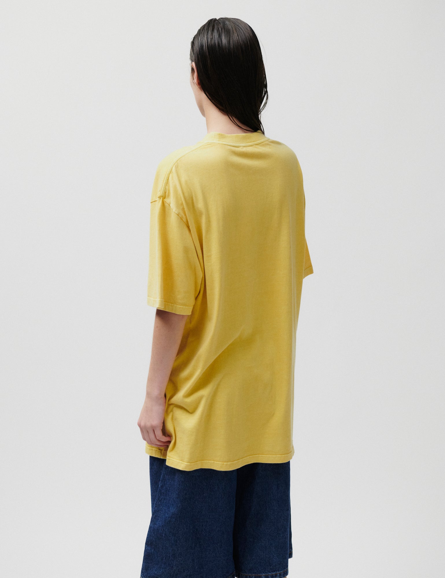 2ND Ken TT - Overwashed Jersey - T-shirt - Spicy Mustard