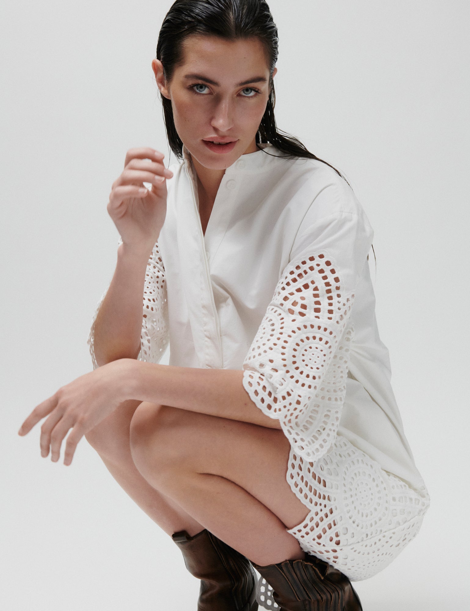 2NDDAY 2ND Kiwa - Poplin Charm Dress 114001 Brilliant White