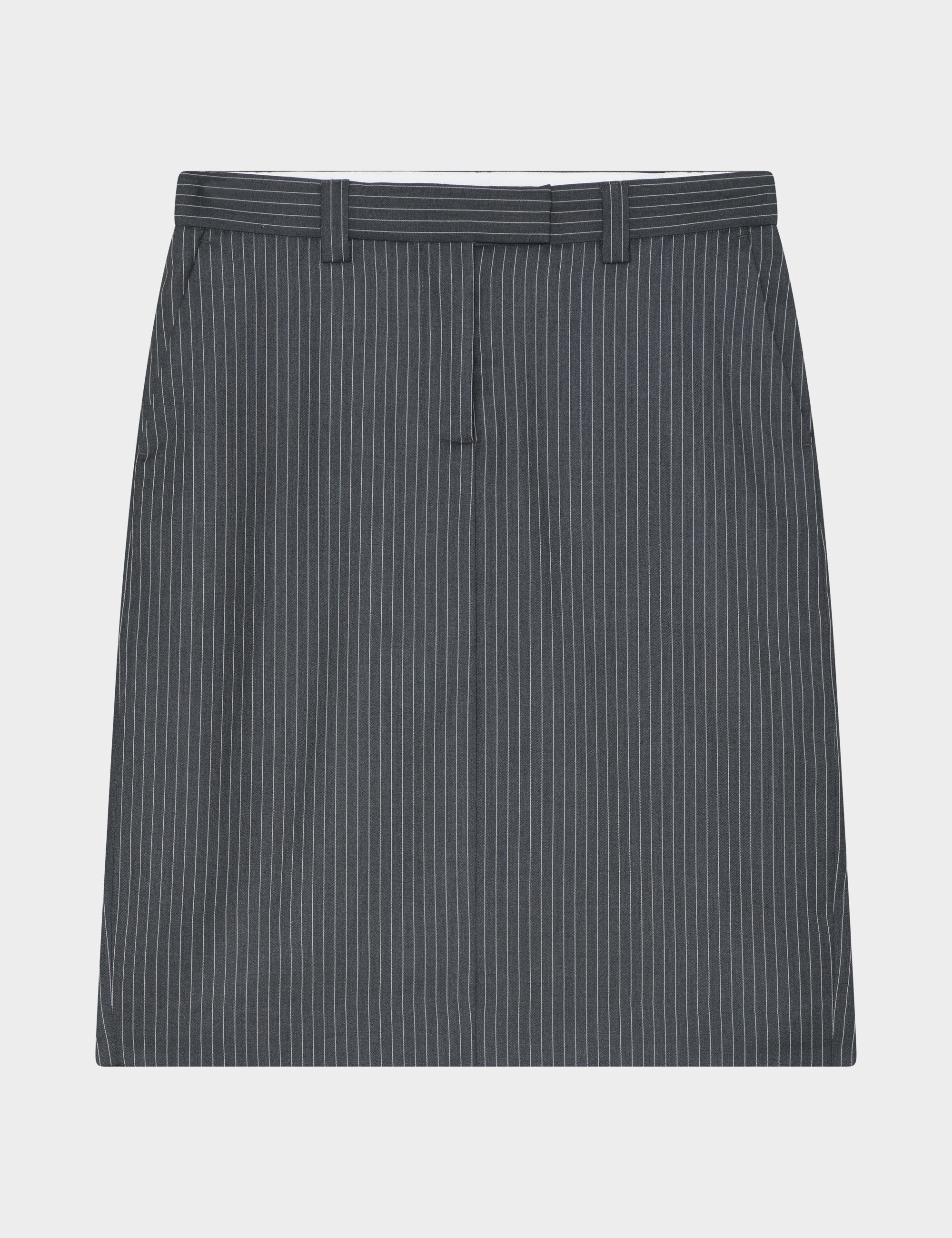 2NDDAY 2ND Lima - Pinstripes Skirt 420128 Dark Grey Melange