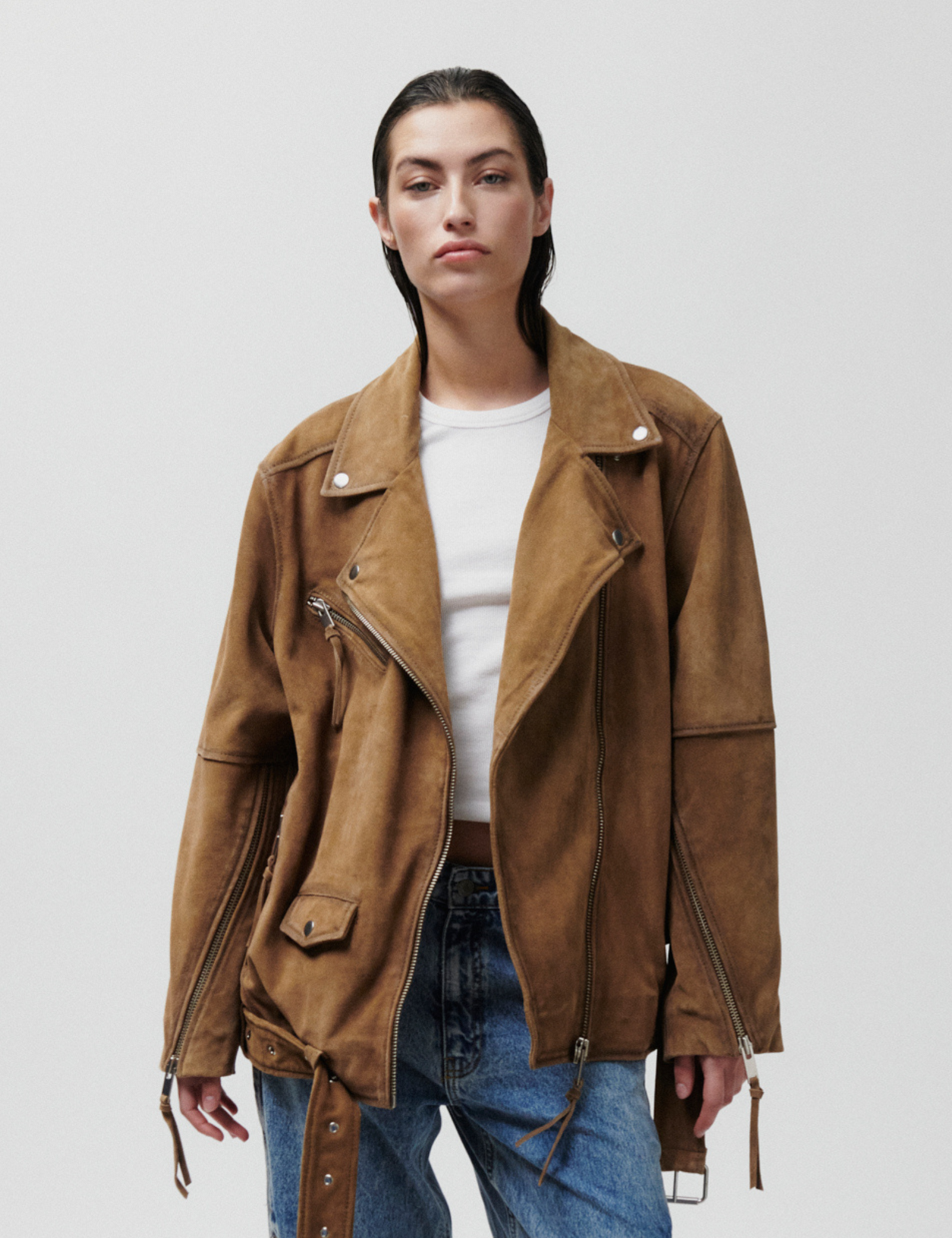 2NDDAY 2ND Lote - Heavy Suede Jacket 171327 Tobacco Brown