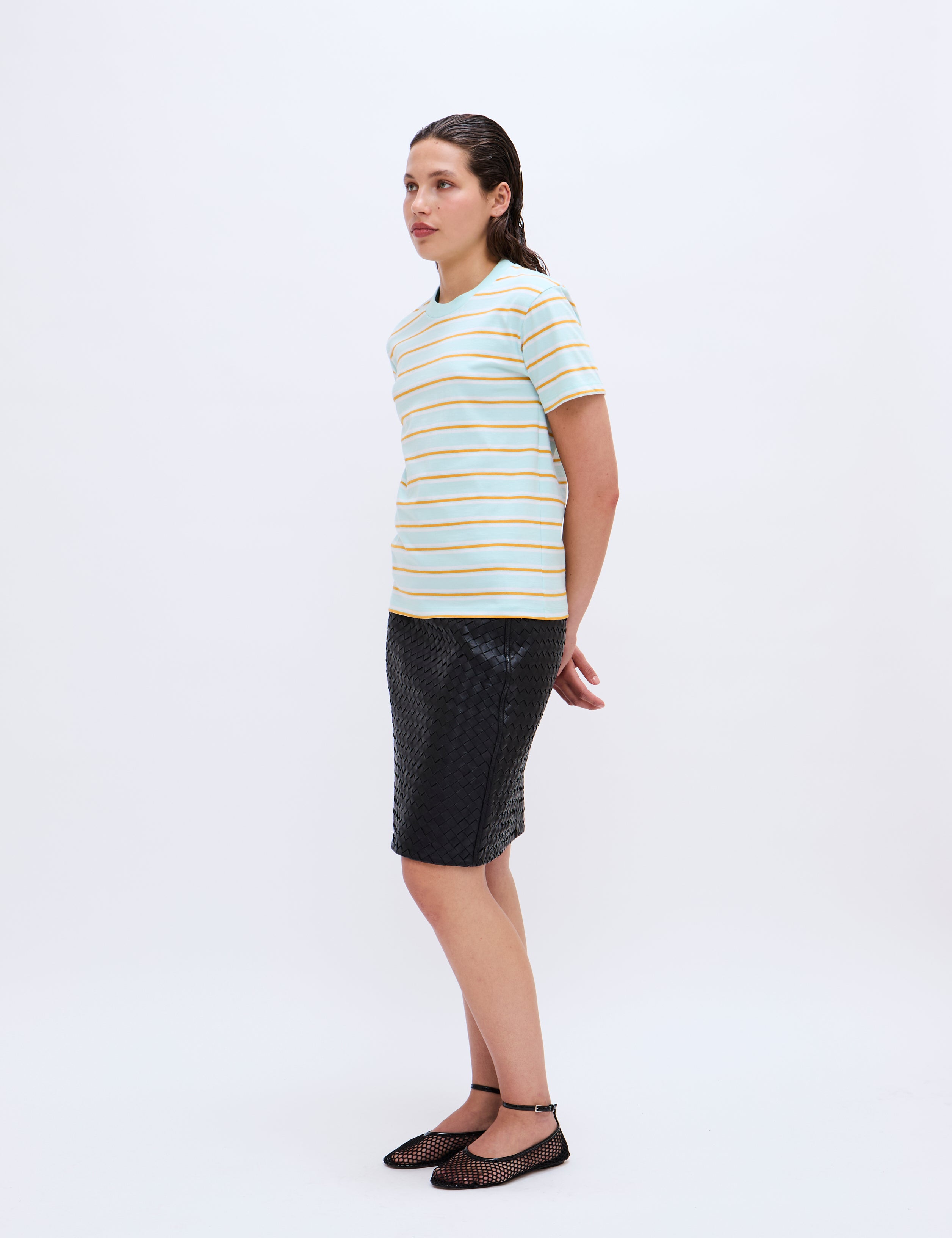 2NDDAY 2ND Marissas - Striped Jersey Tops & T-Shirts 6317 Soothing Sea