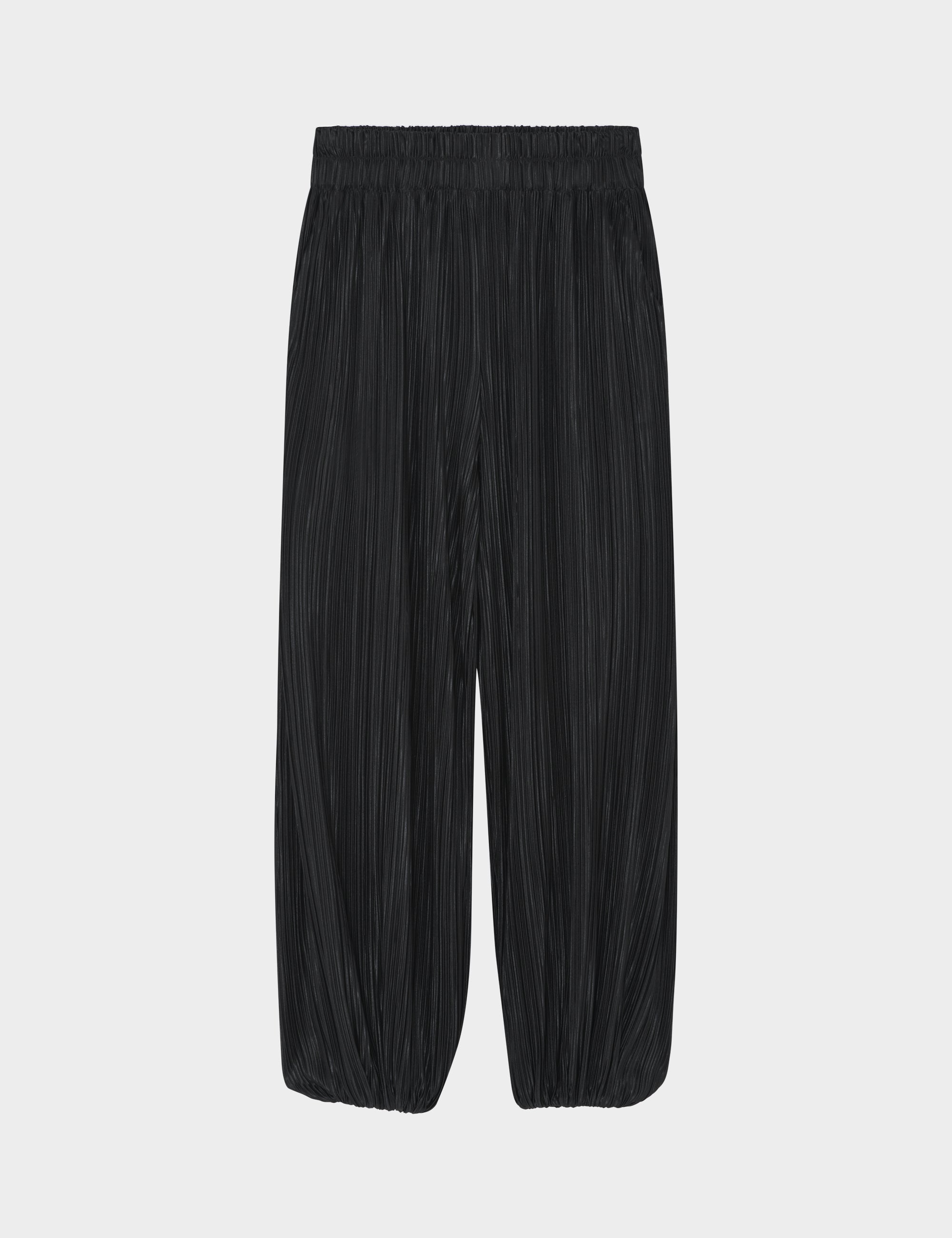 2NDDAY 2ND Maudis - Stretch Plisse Pants 190303 BLACK