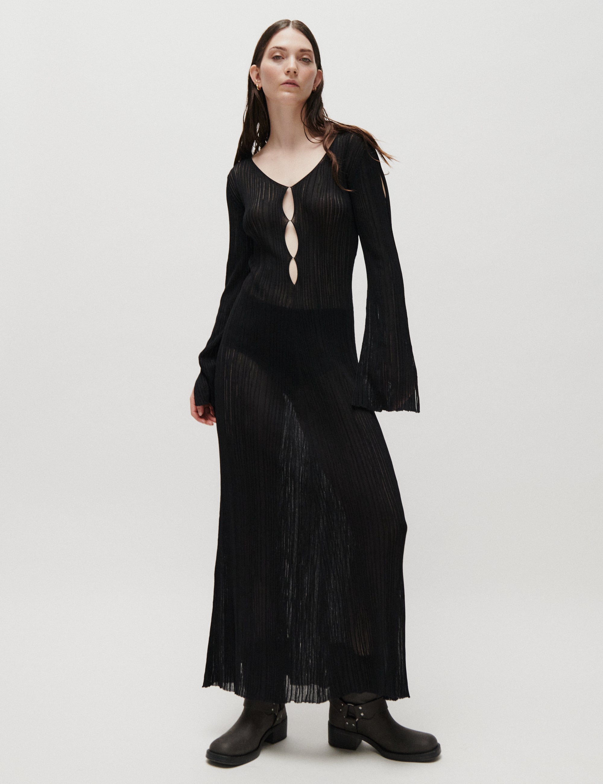 2NDDAY 2ND Oro - Firm Shine Knit - Dress Dress 190303 Black