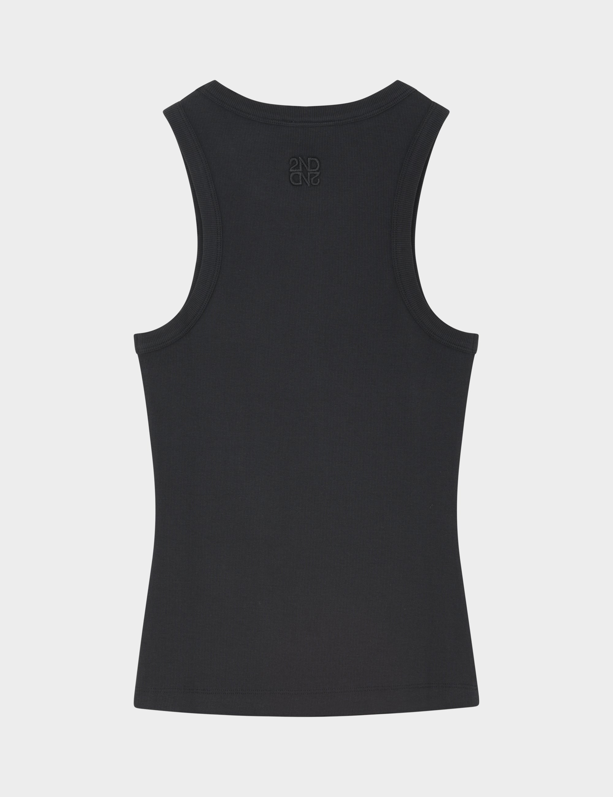 2NDDAY 2ND Purity TT - Daily Cotton Rib - Top Top 190303 Black
