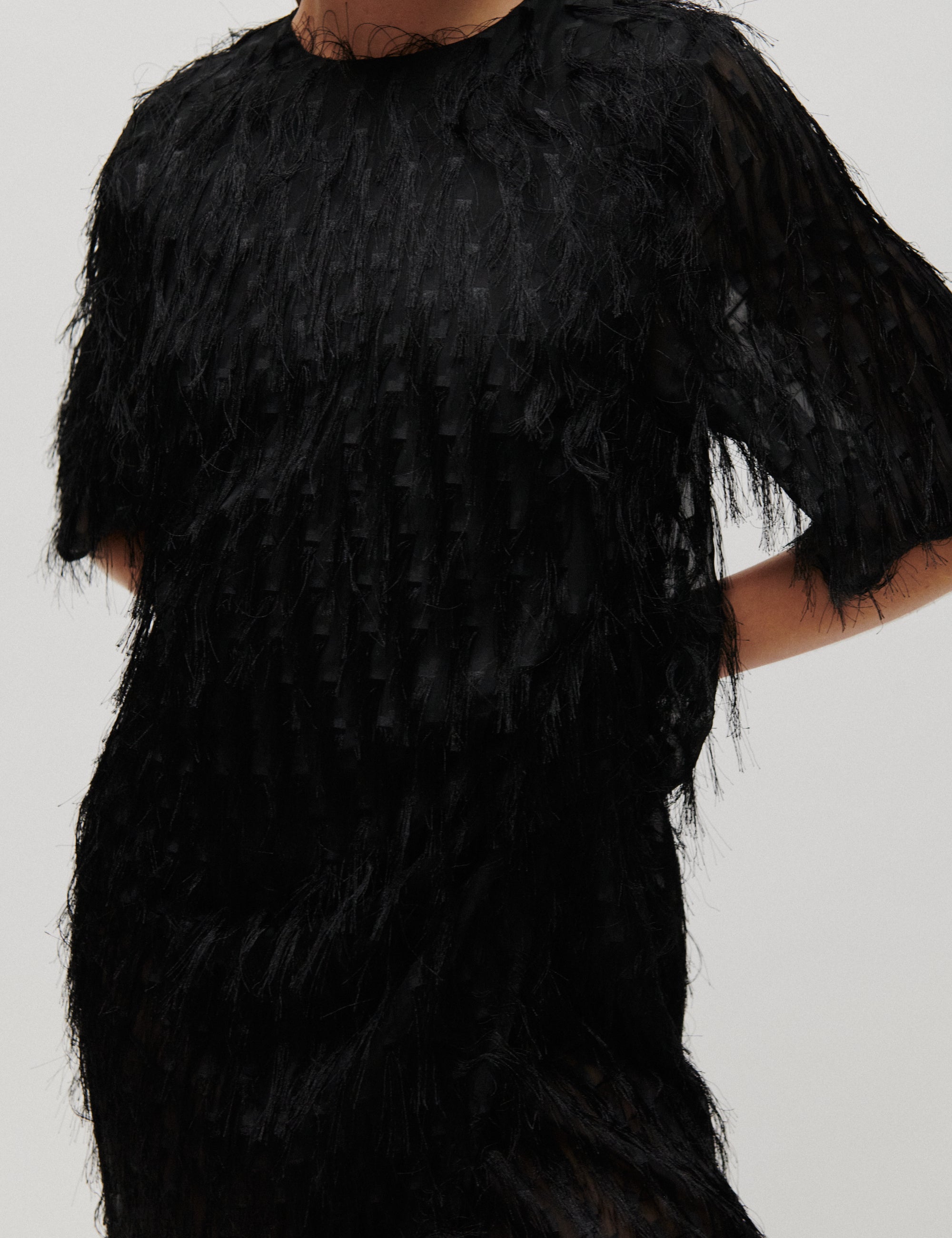 2NDDAY 2ND Serena - Textured Fringe - Dress Dress 190303 Black