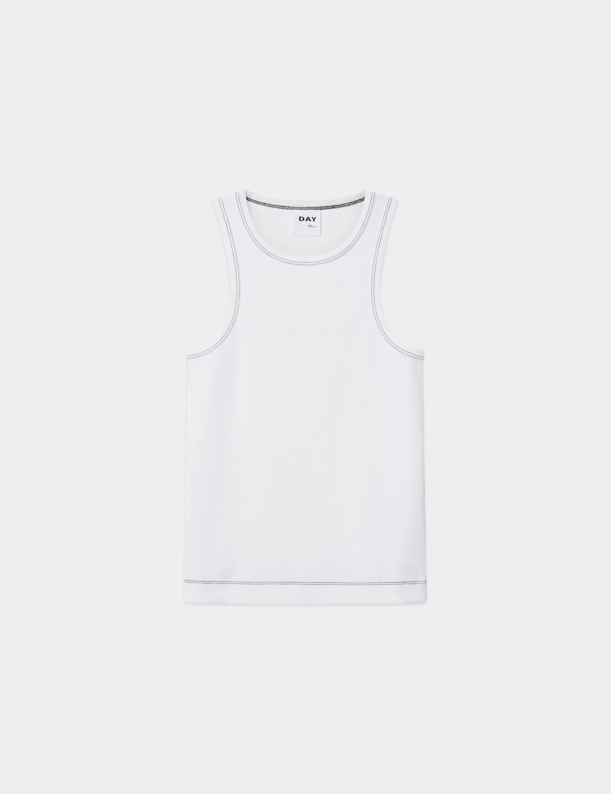 DAY Birger ét Mikkelsen Alisson - Heavy Rib Tops & T-Shirts 110601 Bright White