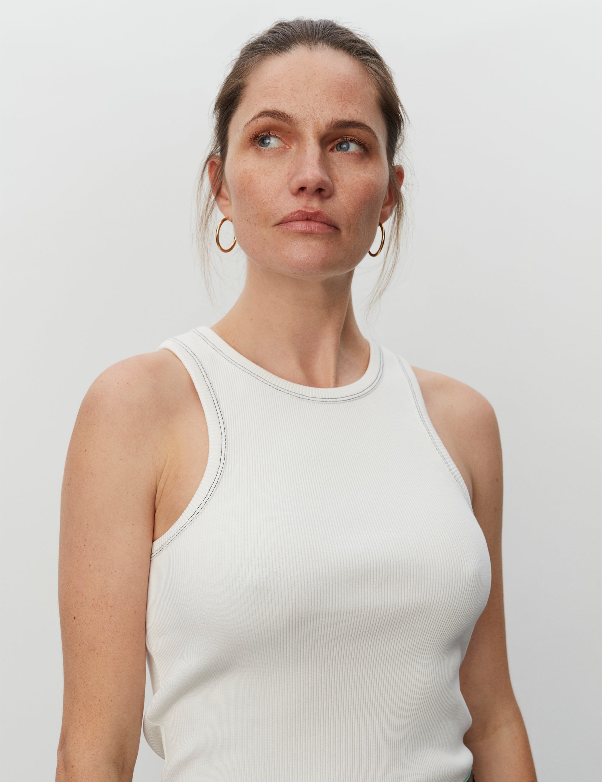 DAY Birger ét Mikkelsen Alisson - Heavy Rib Tops & T-Shirts 110601 Bright White