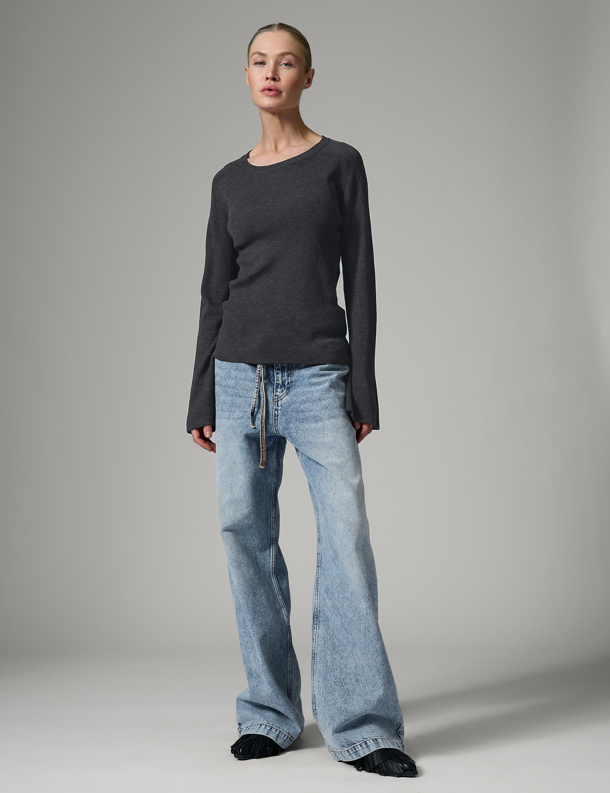 DAY Birger ét Mikkelsen Anabelle Rib - Daily Elements - Pullover Pullover 500003 Dark Grey Melange