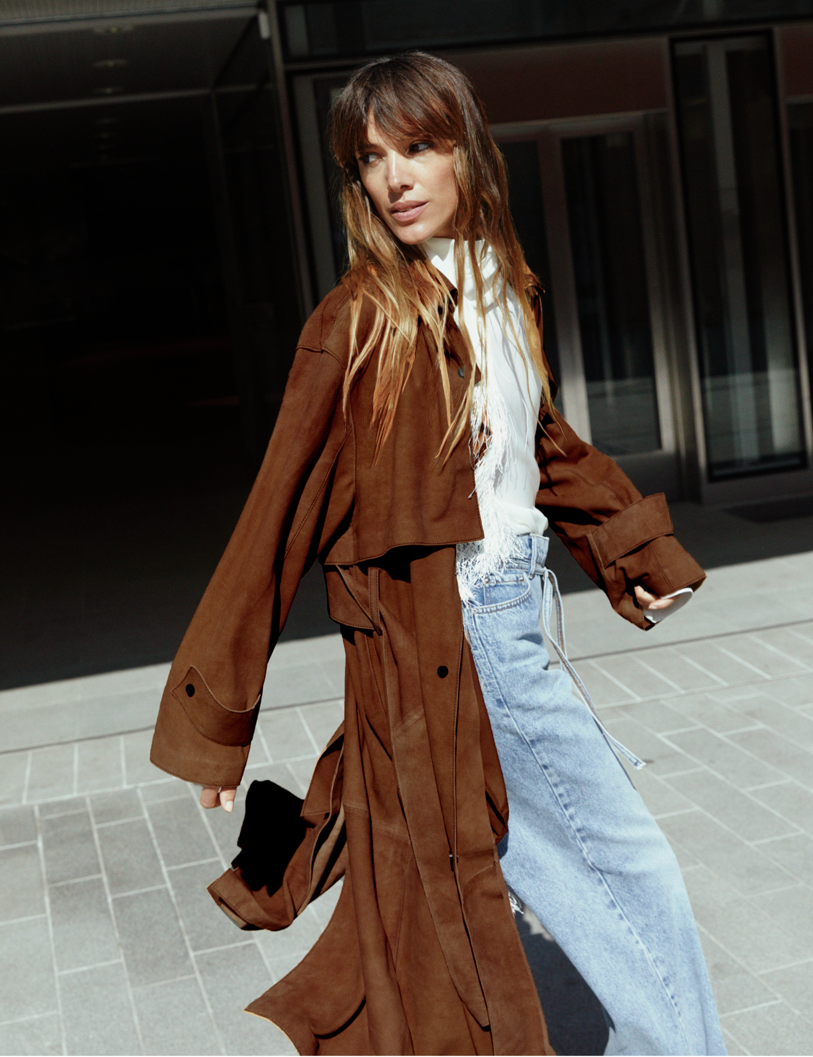 DAY Birger ét Mikkelsen Ariel - Suede Coat 181148 CARAMEL CAFE