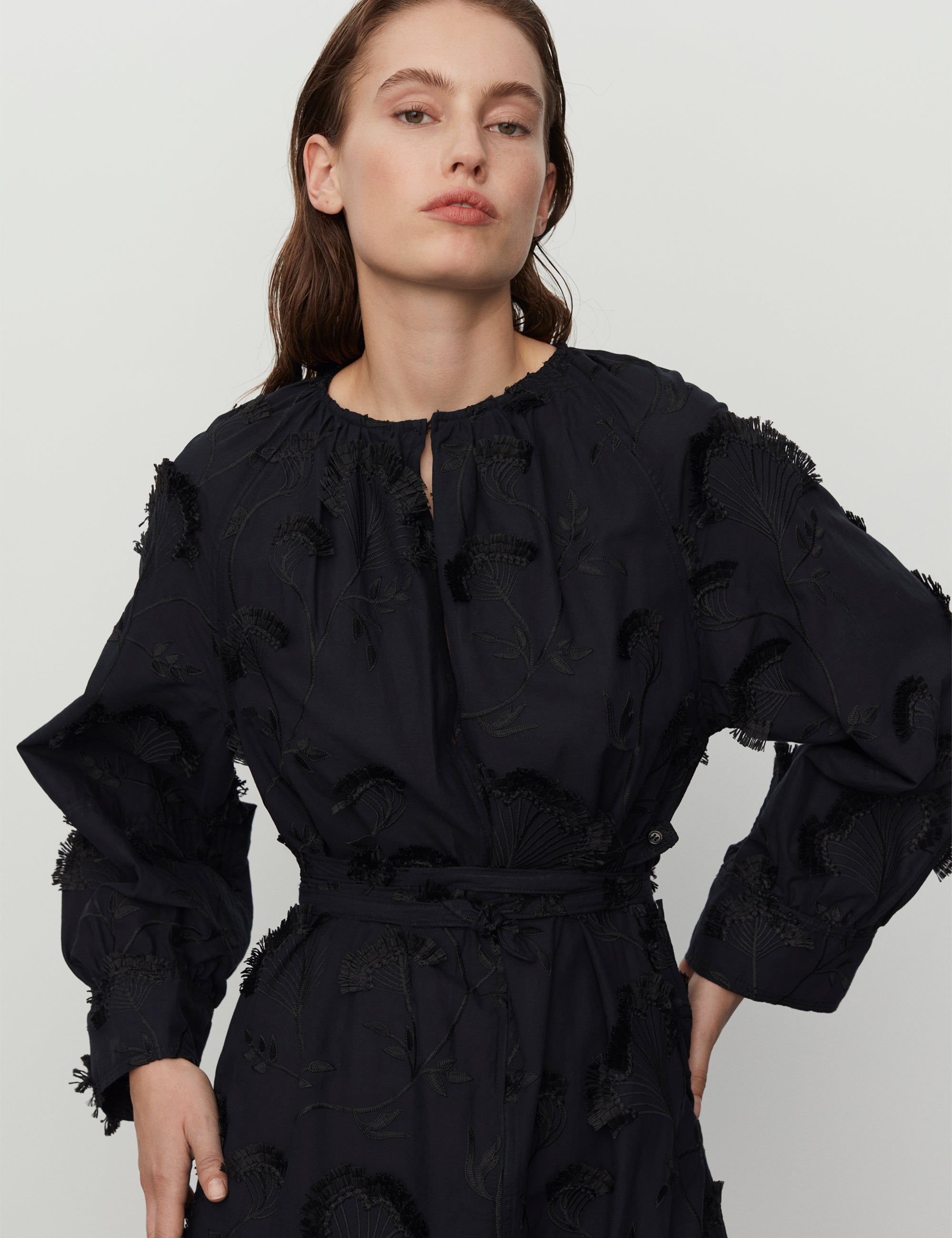 DAY Birger ét Mikkelsen Astrid - Blooming Fringes Dress 190303 Black