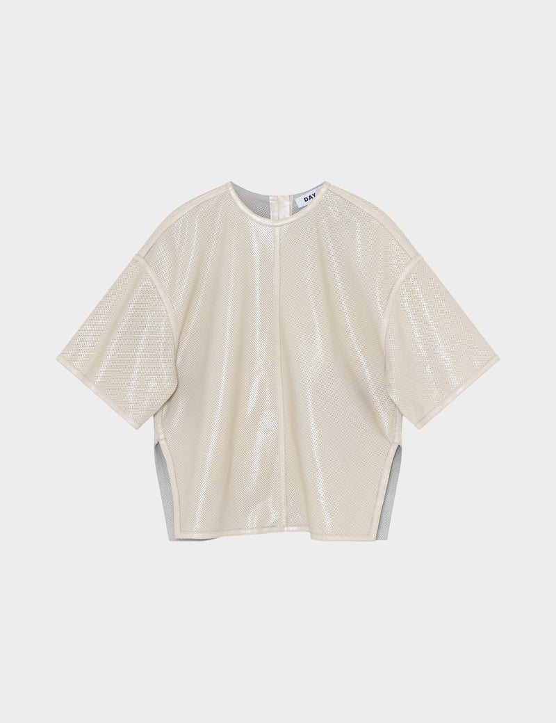 DAY Birger ét Mikkelsen Avril - Perforated Leather Shirts & Blouses 120804 CLOUD CREAM