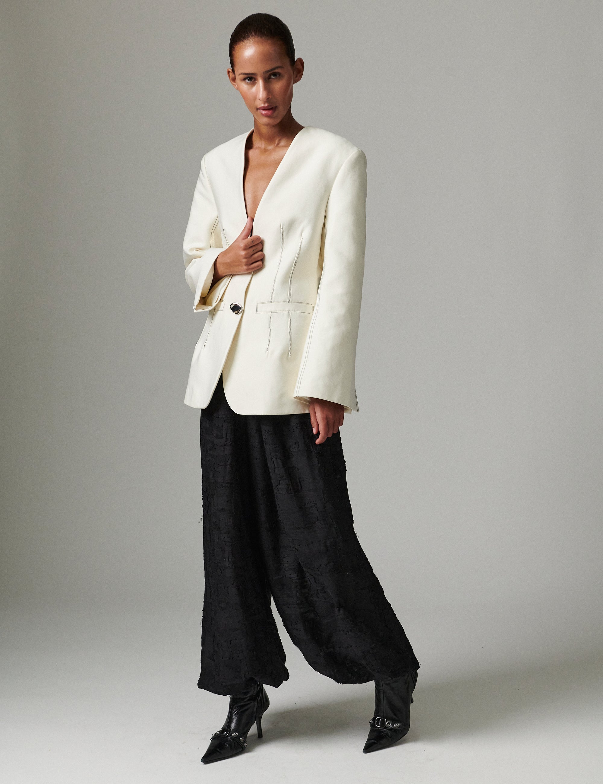 DAY Birger ét Mikkelsen Barbo- Jacquard Torn Pants 190303 Black