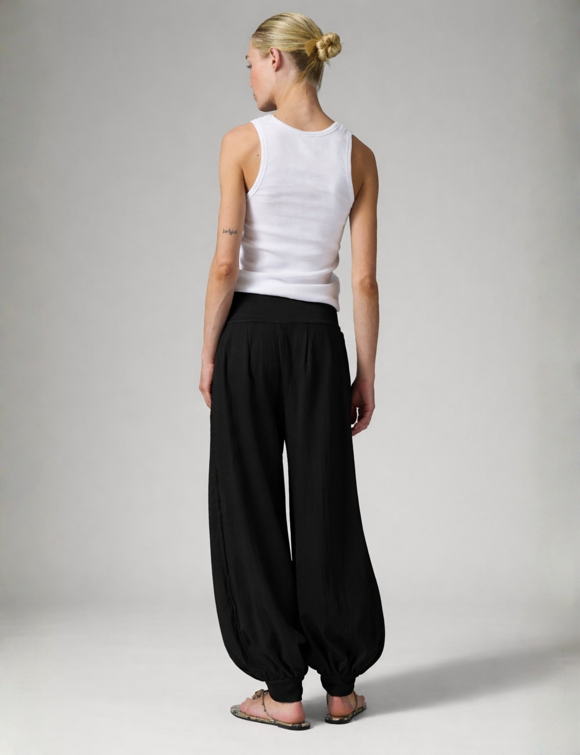 DAY Birger ét Mikkelsen Beate - Contrast Linen - Pants Pants 190303 Black