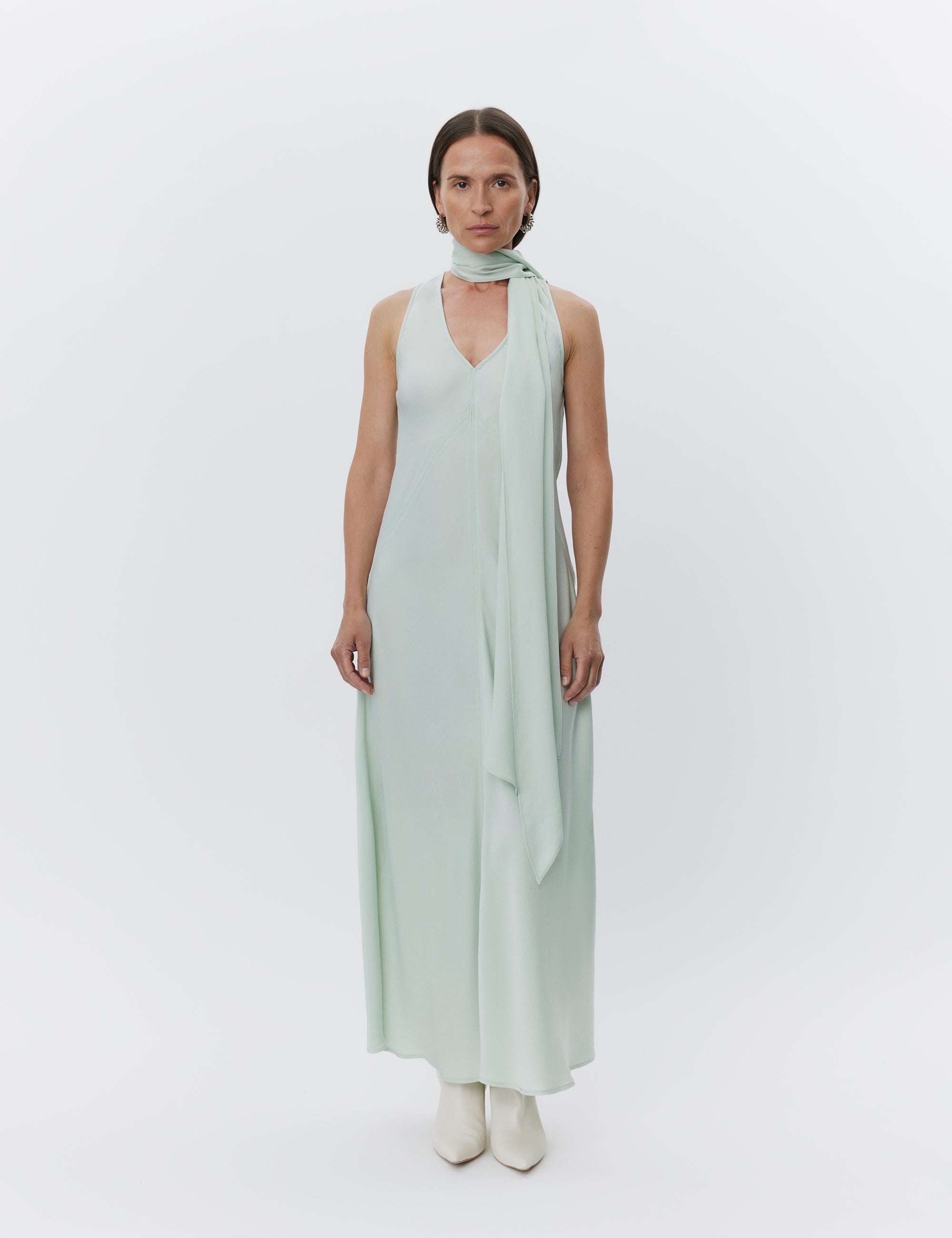 DAY Birger ét Mikkelsen Brielle - Matte Crepe Dress 136107 GREEN LILY