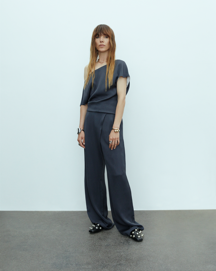 DAY Birger ét Mikkelsen Brock - Matte Crepe - Pants Pants 194104 EBONY