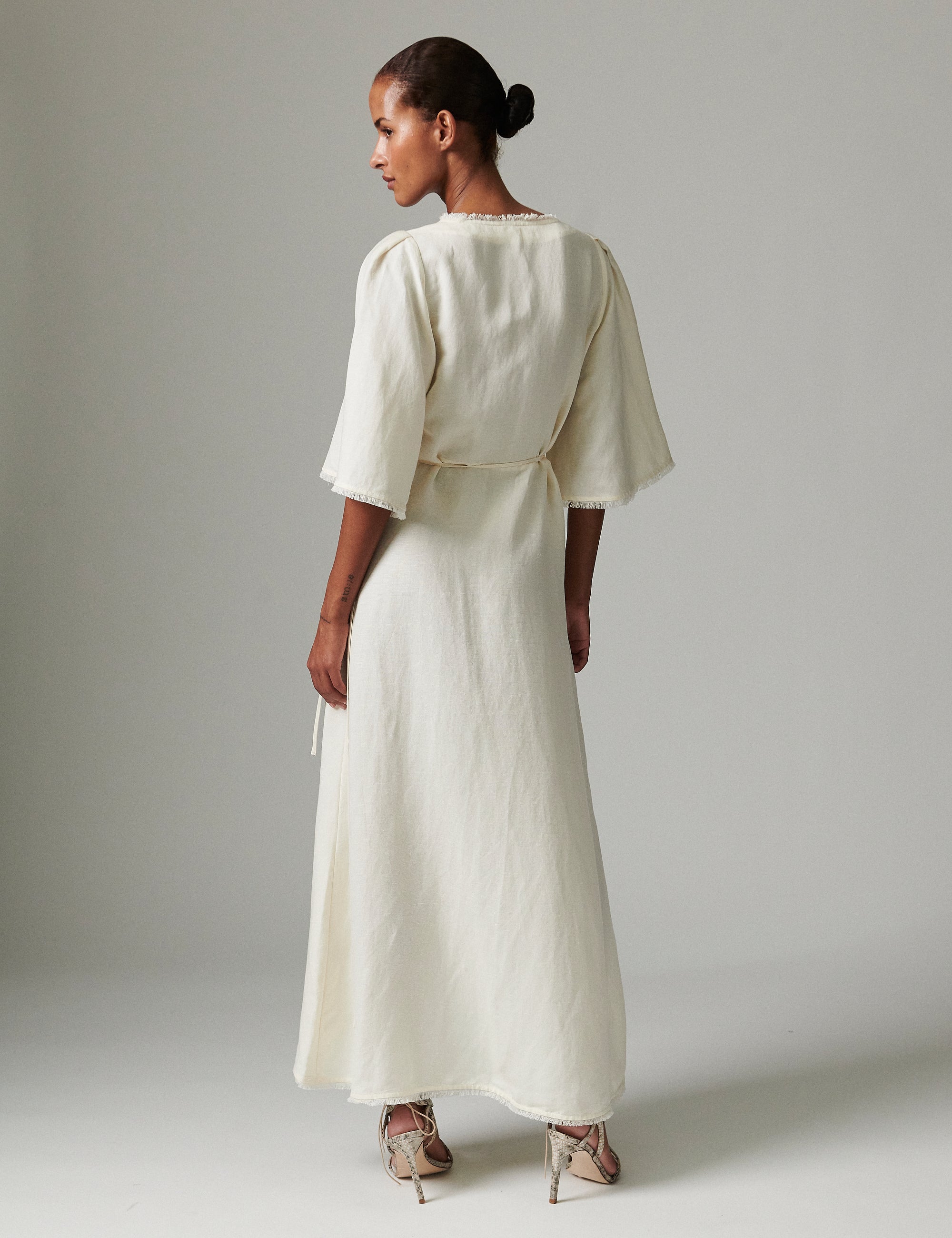 DAY Birger ét Mikkelsen Camilla - Contrast Linen Dress 110605 JETSTREAM