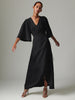 Camilla - Contrast Linen - Dress - Black