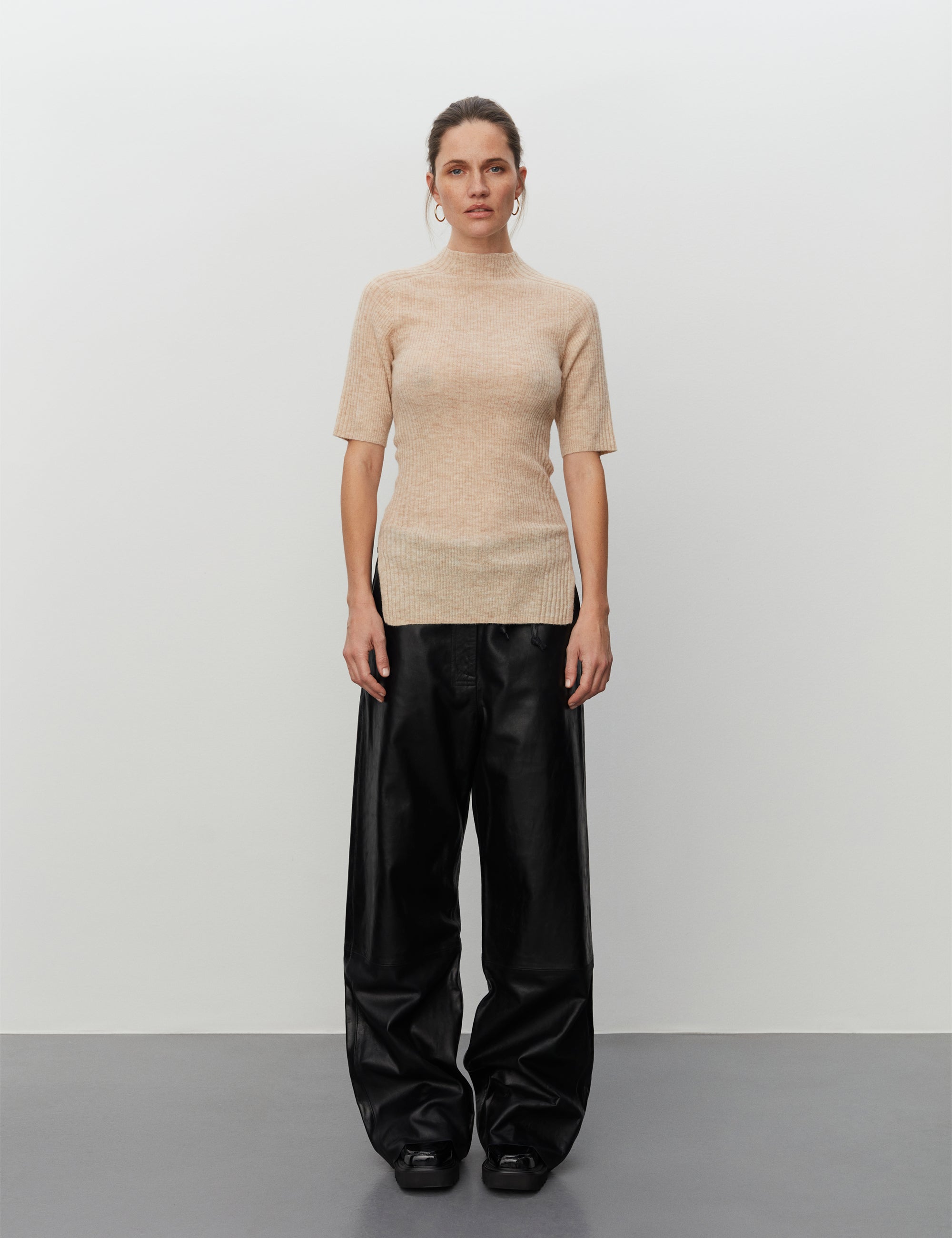 DAY Birger ét Mikkelsen Claudia - Merino Blend Tops & T-Shirts 500002 CREME MELANGE