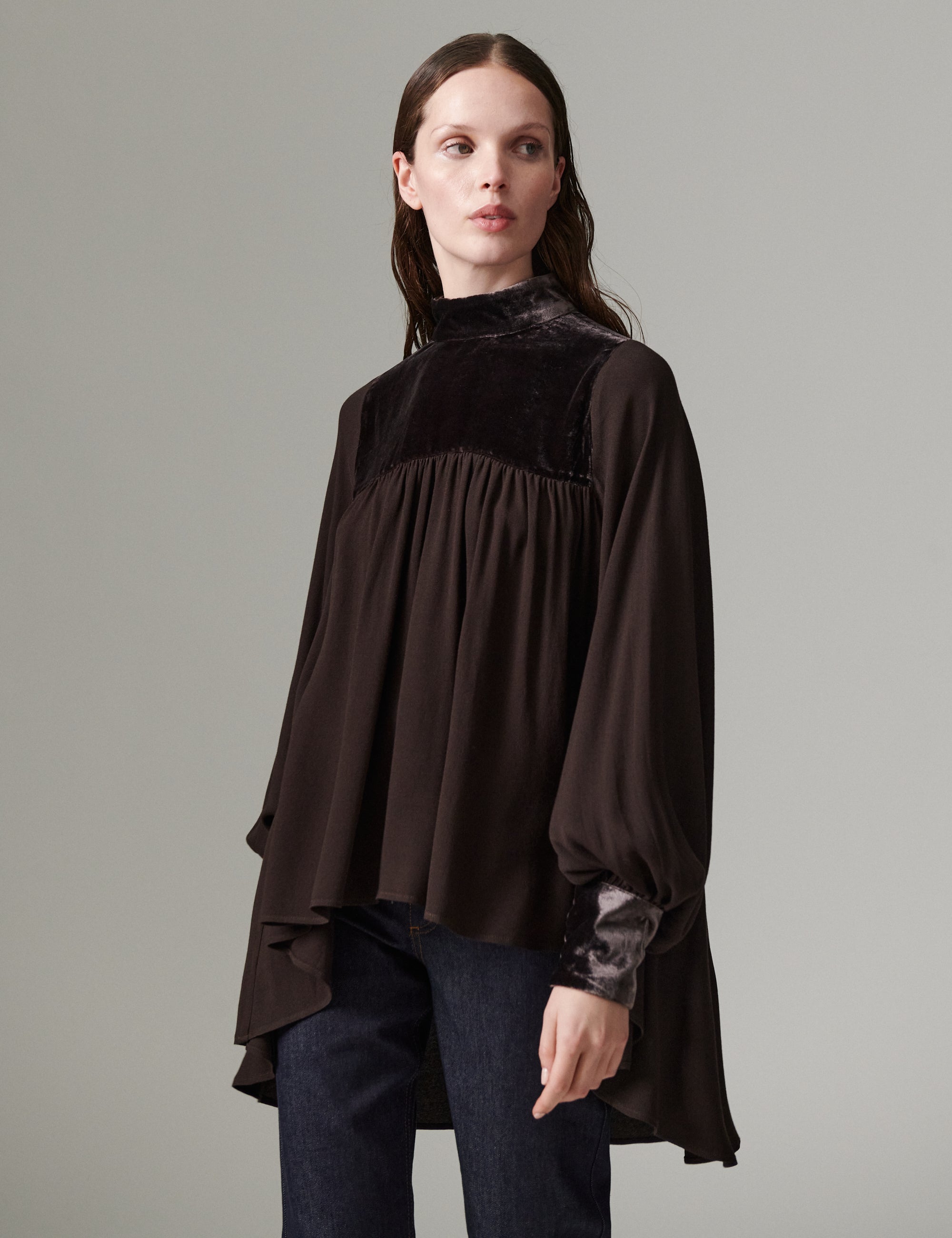 DAY Birger ét Mikkelsen DAYBoholo - Matte Velvety - Blouse Blouse 191018 Ganache