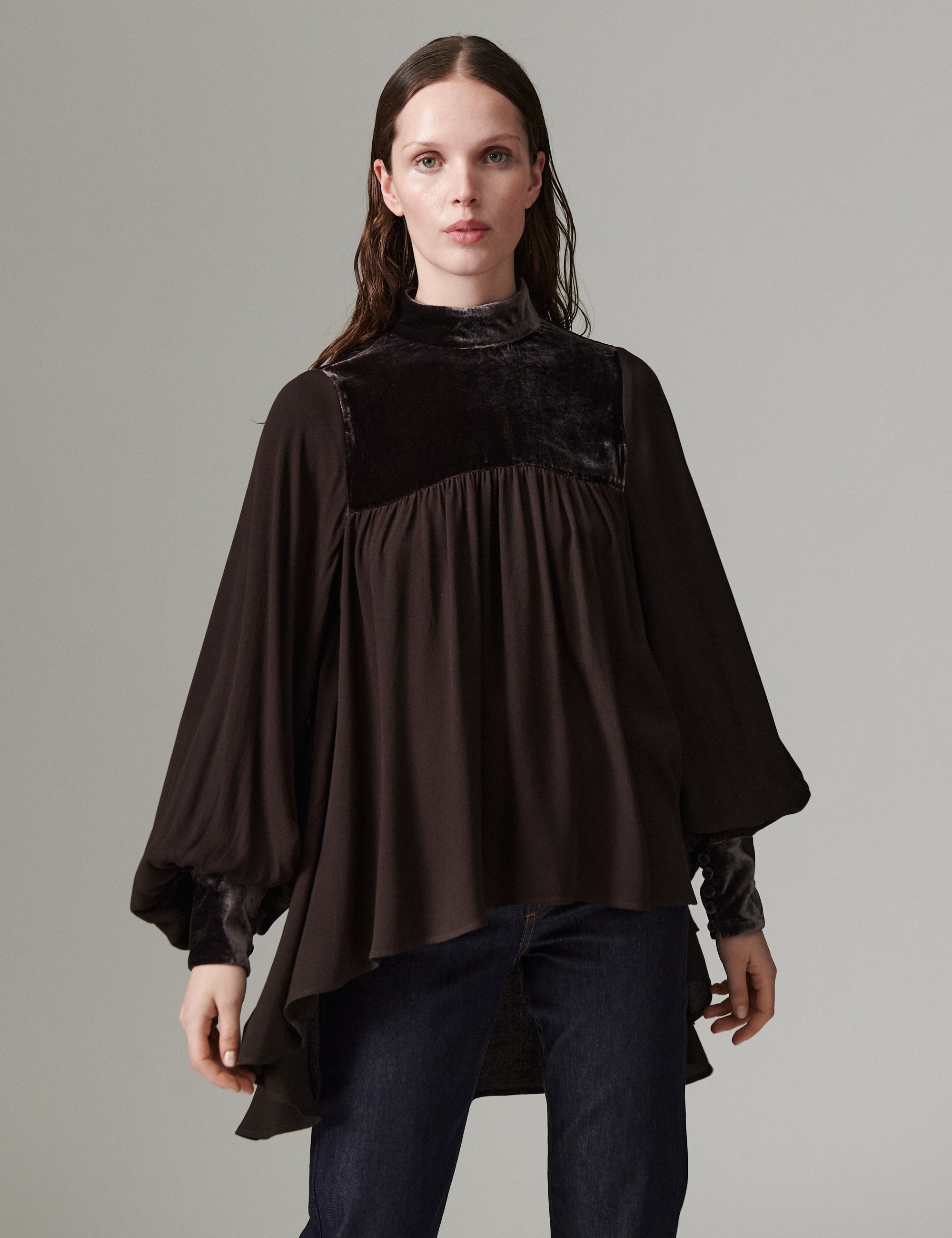 DAY Birger ét Mikkelsen DAYBoholo - Matte Velvety - Blouse Blouse 191018 Ganache