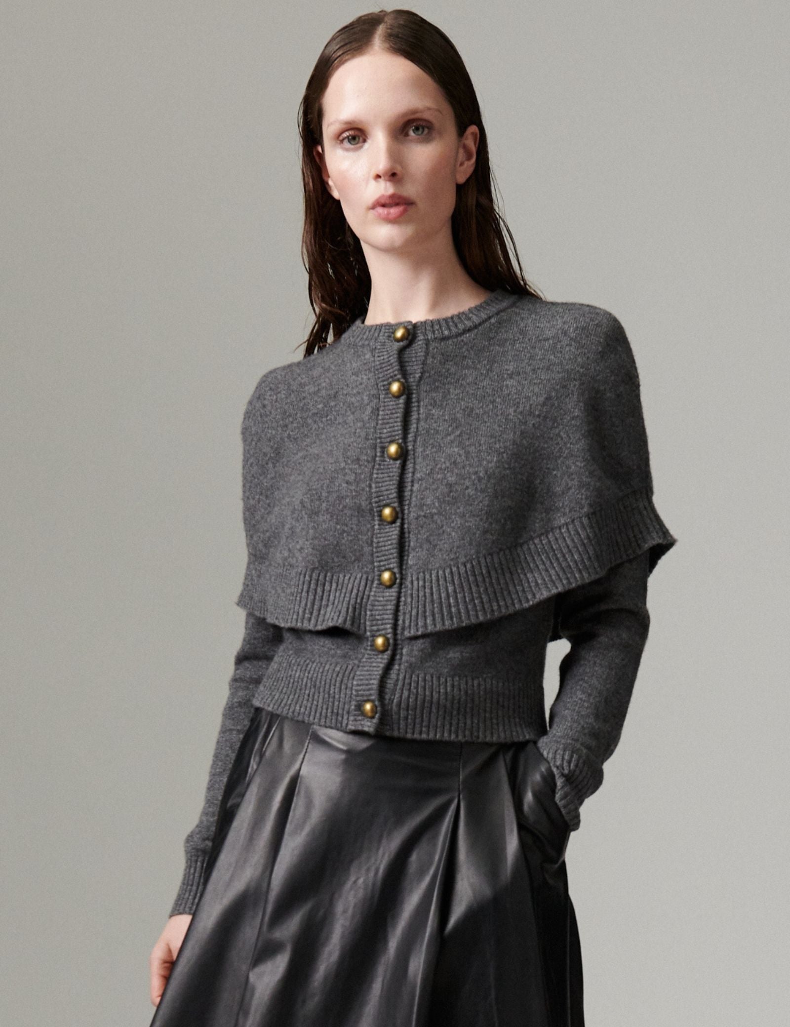 DAY Birger ét Mikkelsen DAYEllie -Medium Soft Wool - Cardigan Cardigan 500006 Medium Grey Melange