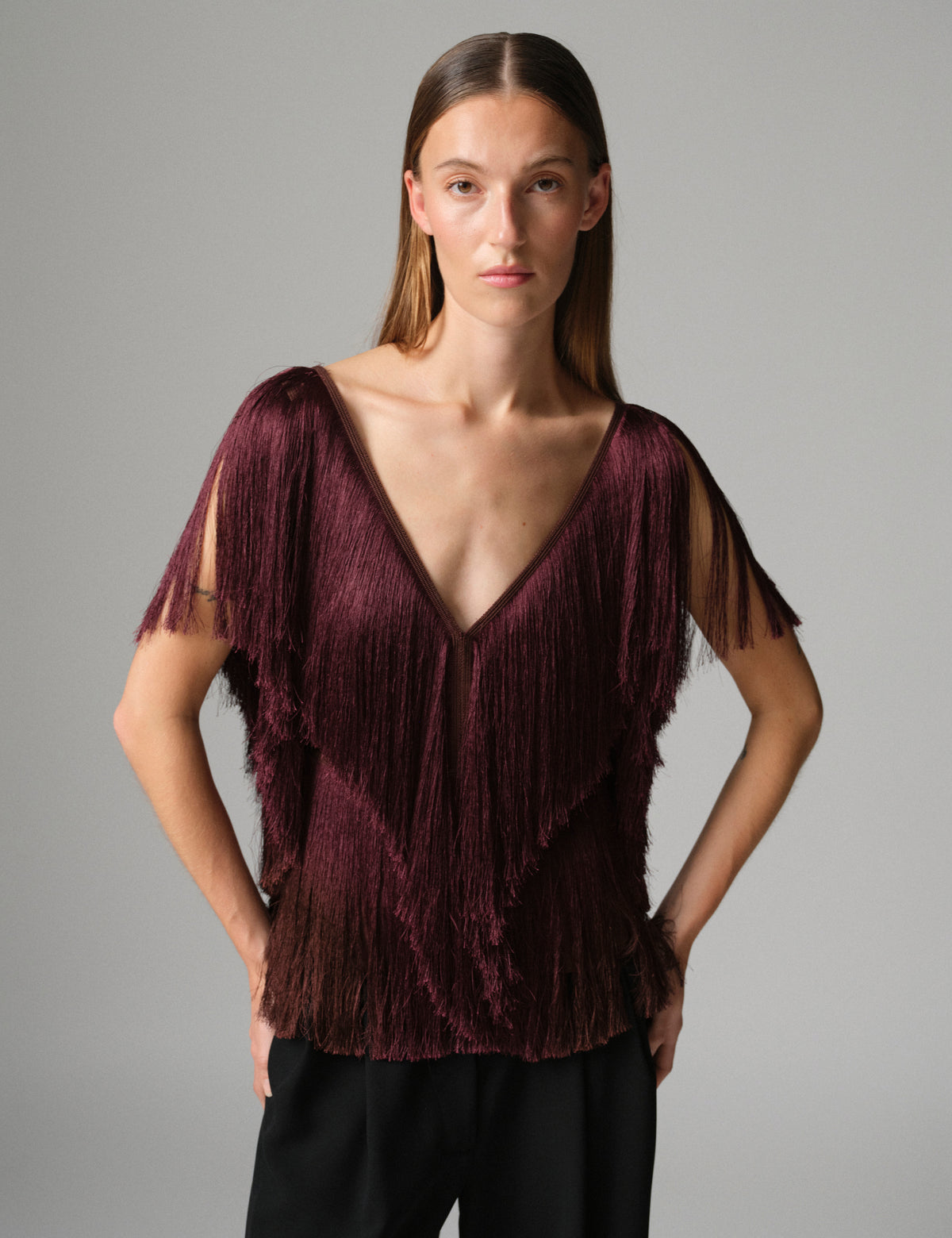 DAY Birger ét Mikkelsen DAYFitao - Modern Fringe - Top Top 191619 FUDGE