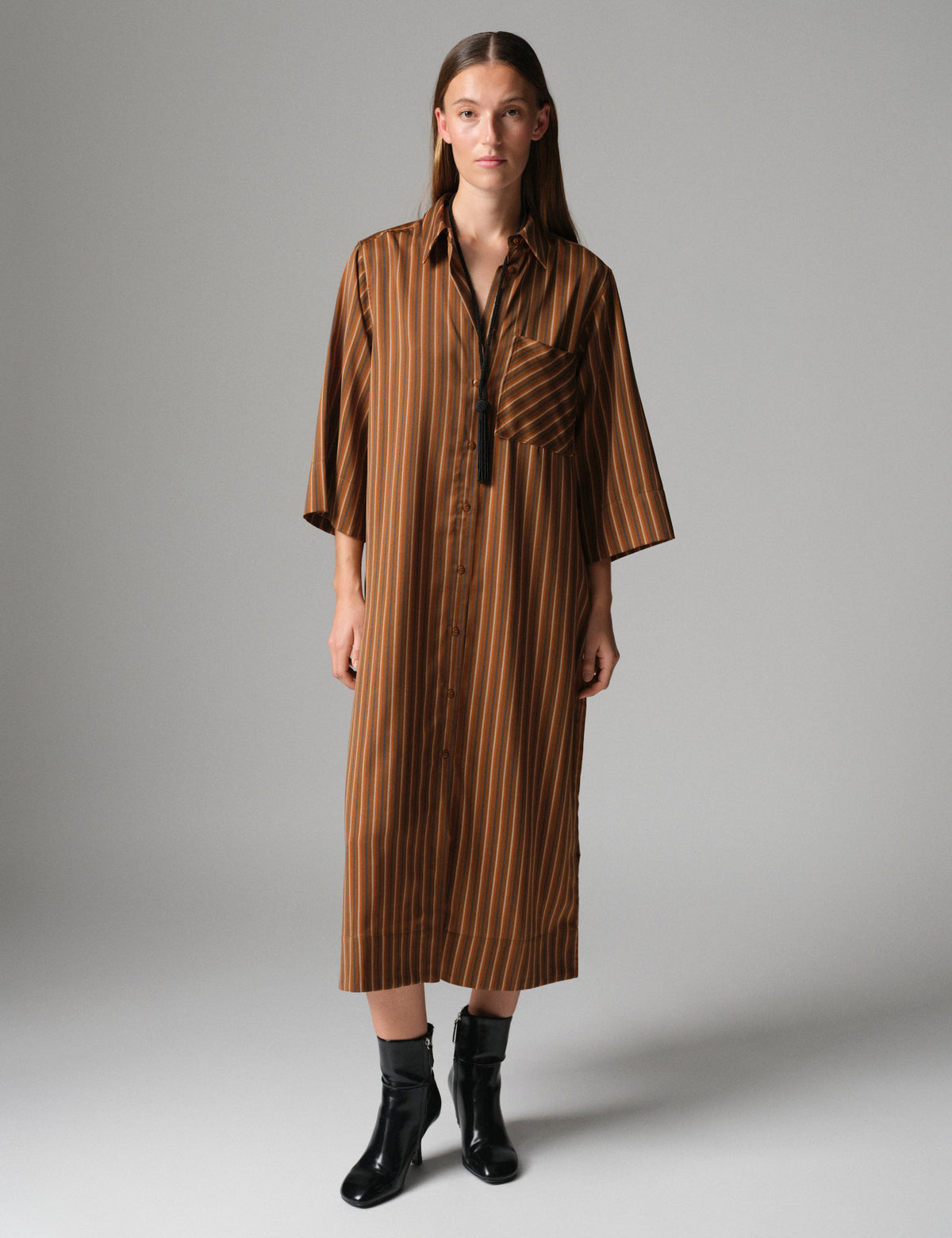 DAY Birger ét Mikkelsen DAYMantis -Chic Stripes Dress 10083 Brown stripe