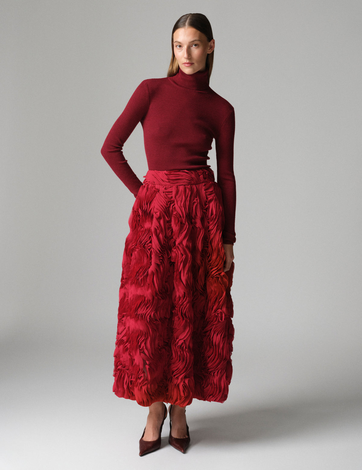 DAY Birger ét Mikkelsen DAYMaylee - Ruffled lacy - Skirt Skirt 09042 Biking Red