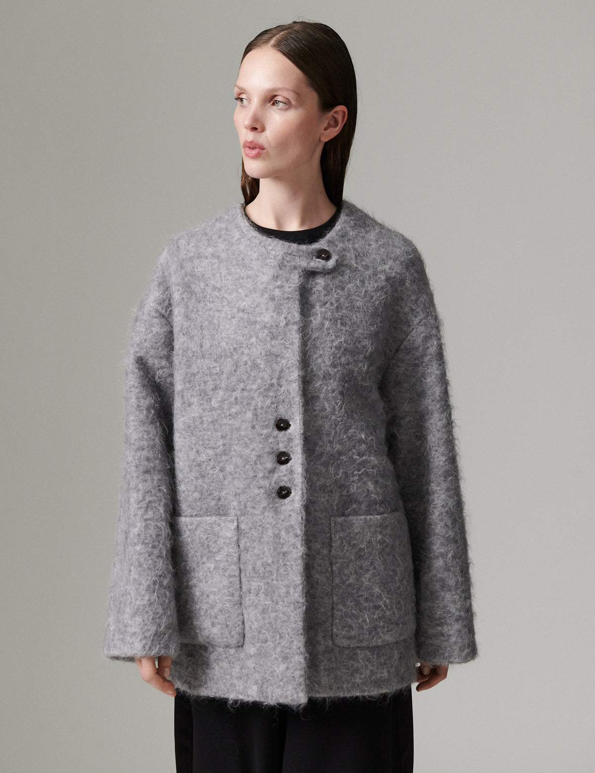 DAY Birger ét Mikkelsen DAYMille - Mohair Wool - Jacket Jacket 500006 Medium Grey Melange