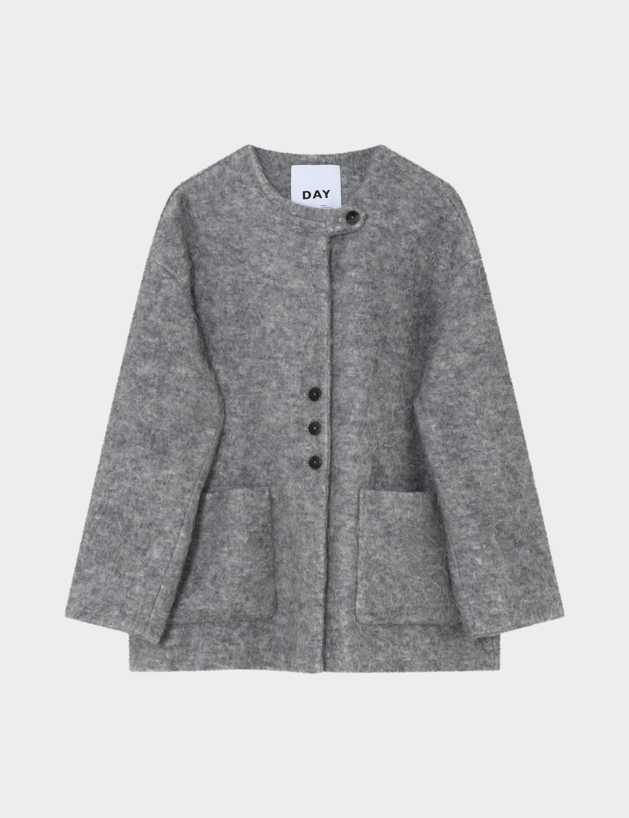 DAY Birger ét Mikkelsen DAYMille - Mohair Wool - Jacket Jacket 500006 Medium Grey Melange