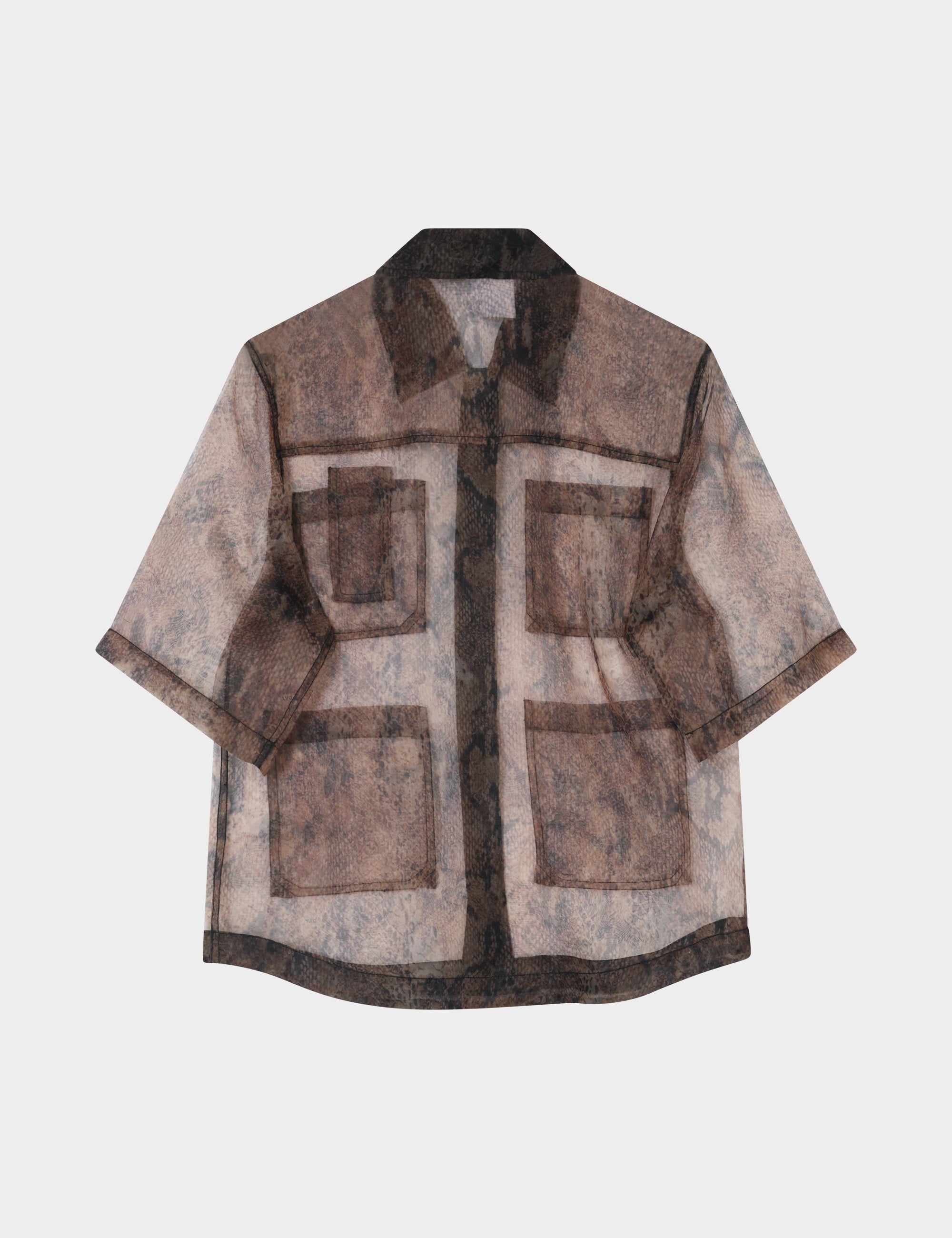 DAY Birger ét Mikkelsen DAYMina - Organza - Shirt Shirt BROWN SNAKEY