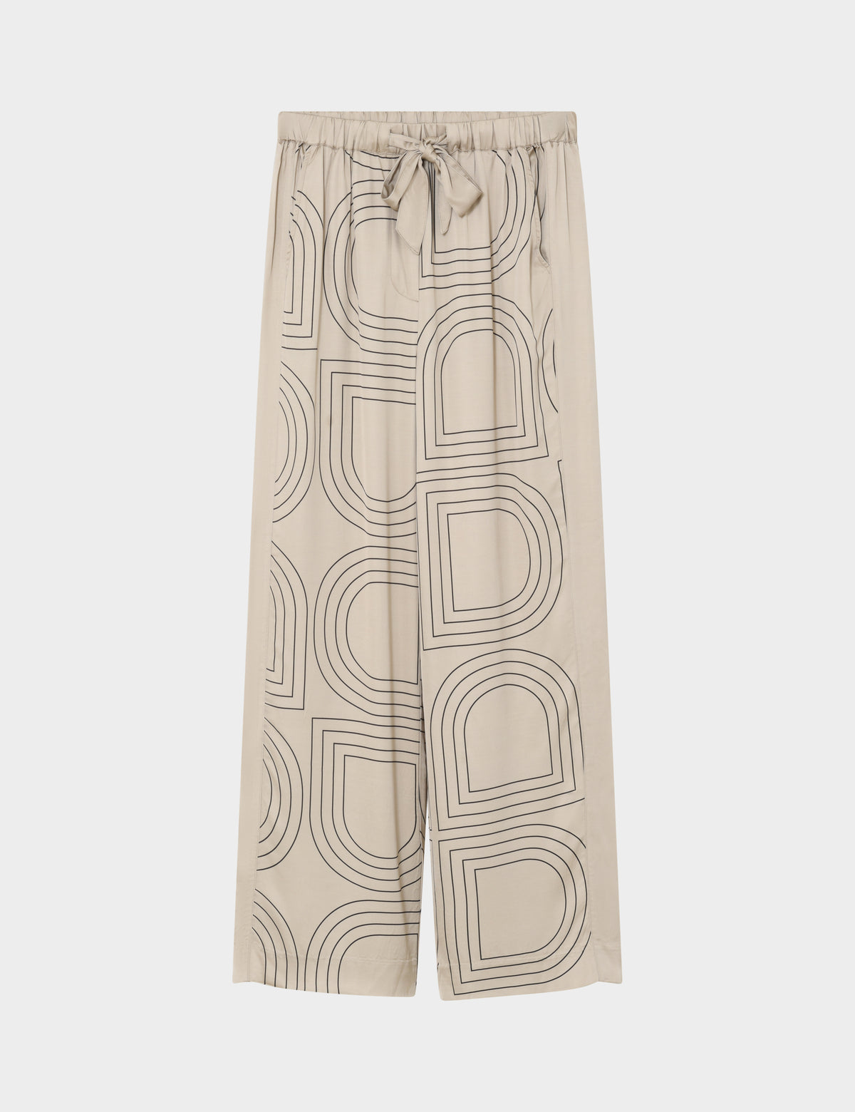 DAY Birger ét Mikkelsen DAYPosey - Fluid Viscose - Pants Pants 500191 Humus With Black