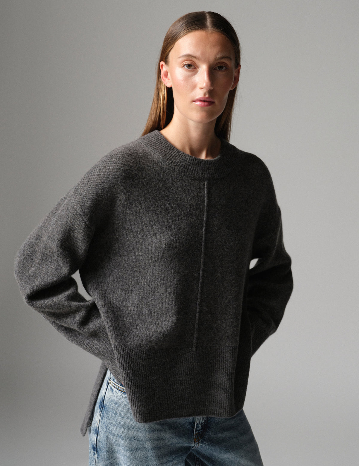 DAY Birger ét Mikkelsen DAYSindi - Soft Lamb - Pullover Pullover 500003 Dark Grey Melange