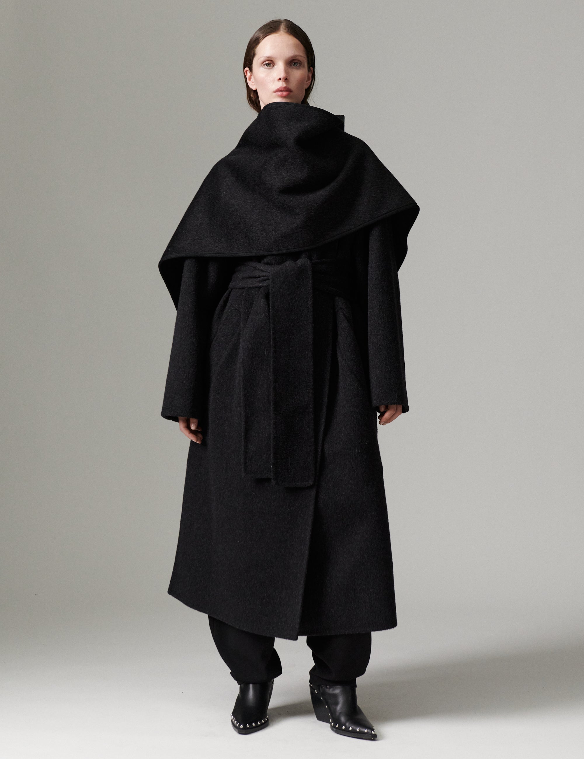 DAY Birger ét Mikkelsen DAYTeme - Bonded Soft Wool - Coat Coat 500003 Dark Grey Melange