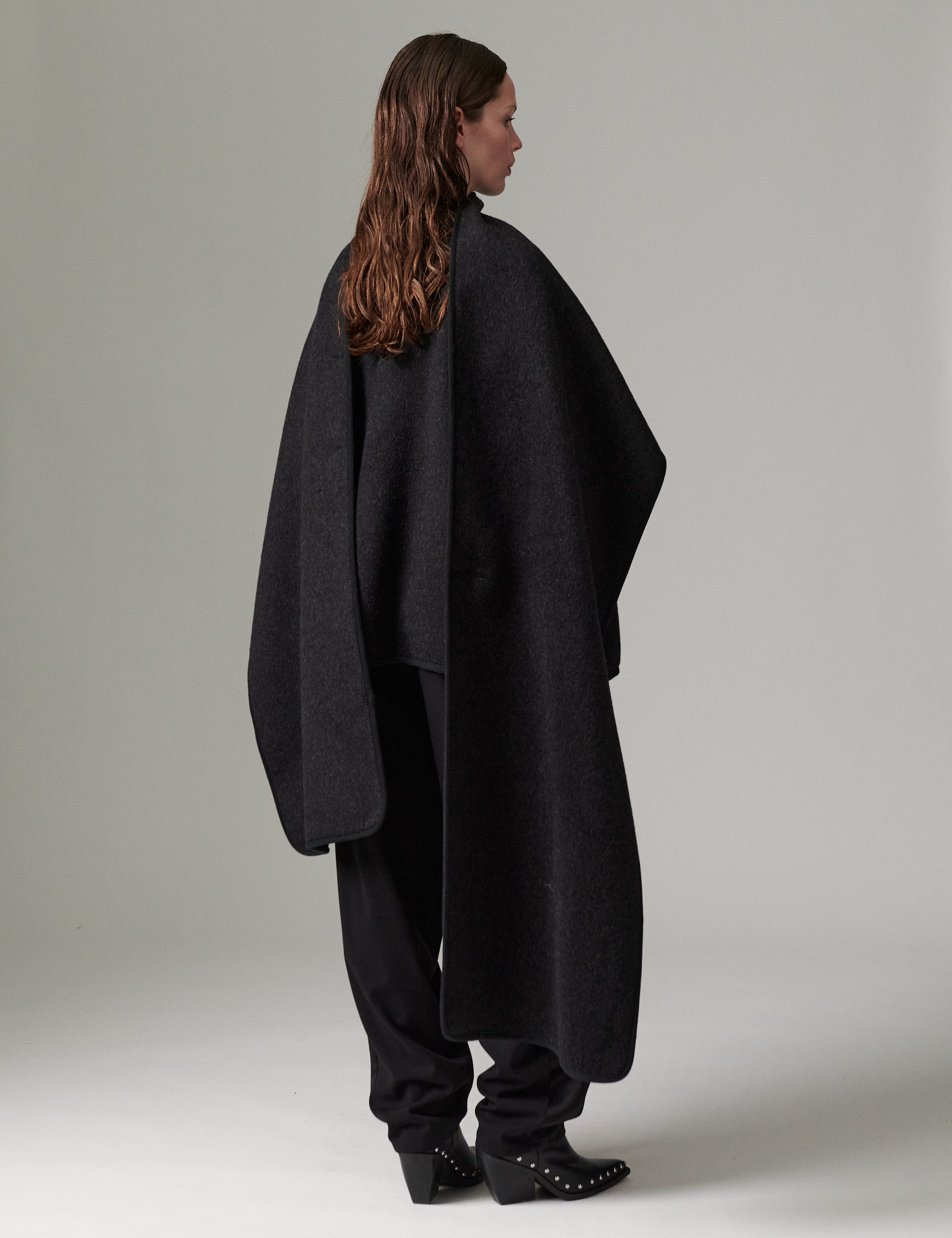 DAY Birger ét Mikkelsen DAYWoola - Bonded Soft Wool Scarf 500003 Dark Grey Melange