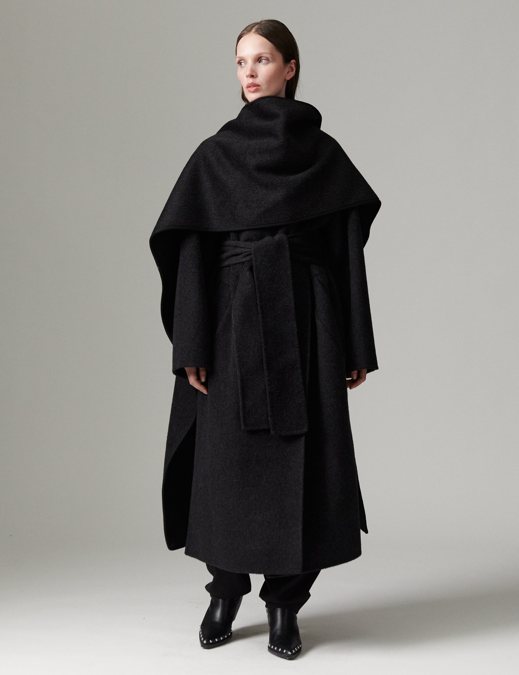 DAY Birger ét Mikkelsen DAYWoola - Bonded Soft Wool Scarf 500003 Dark Grey Melange