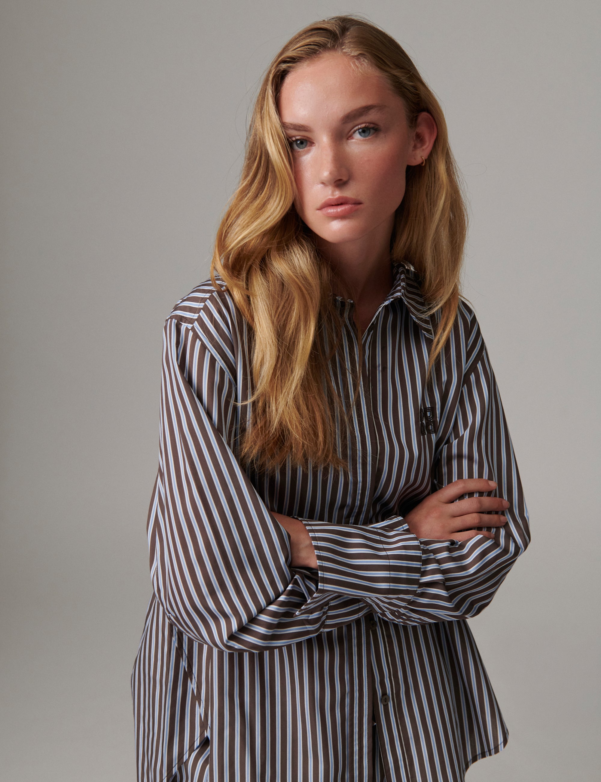 DAY Birger ét Mikkelsen DAYZoe - Daylounge Stripe - Shirt Shirts & Blouses 10082 Brown Stripe