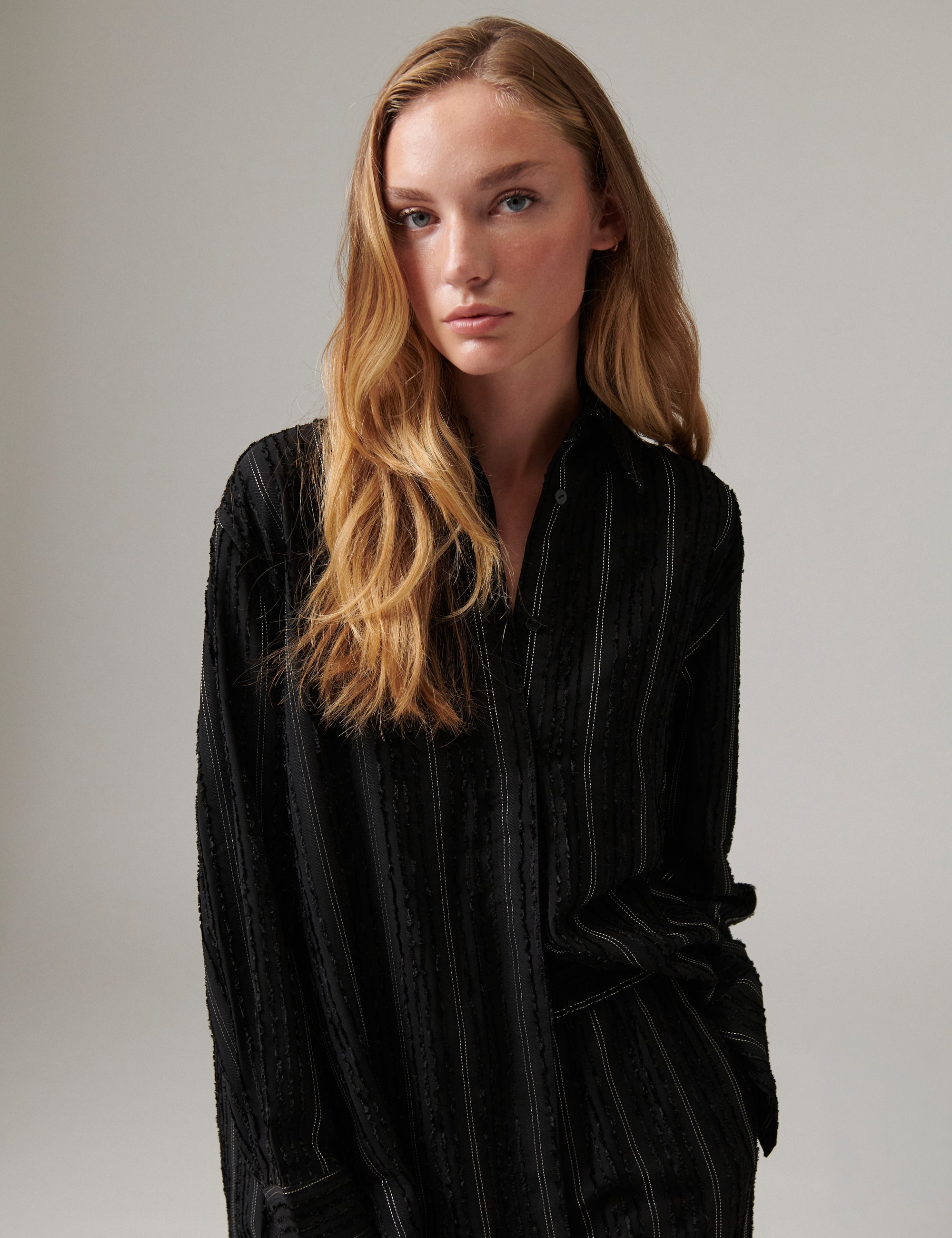 DAY Birger ét Mikkelsen DAYZoe - Raw Stripe Shirt 12000 Black