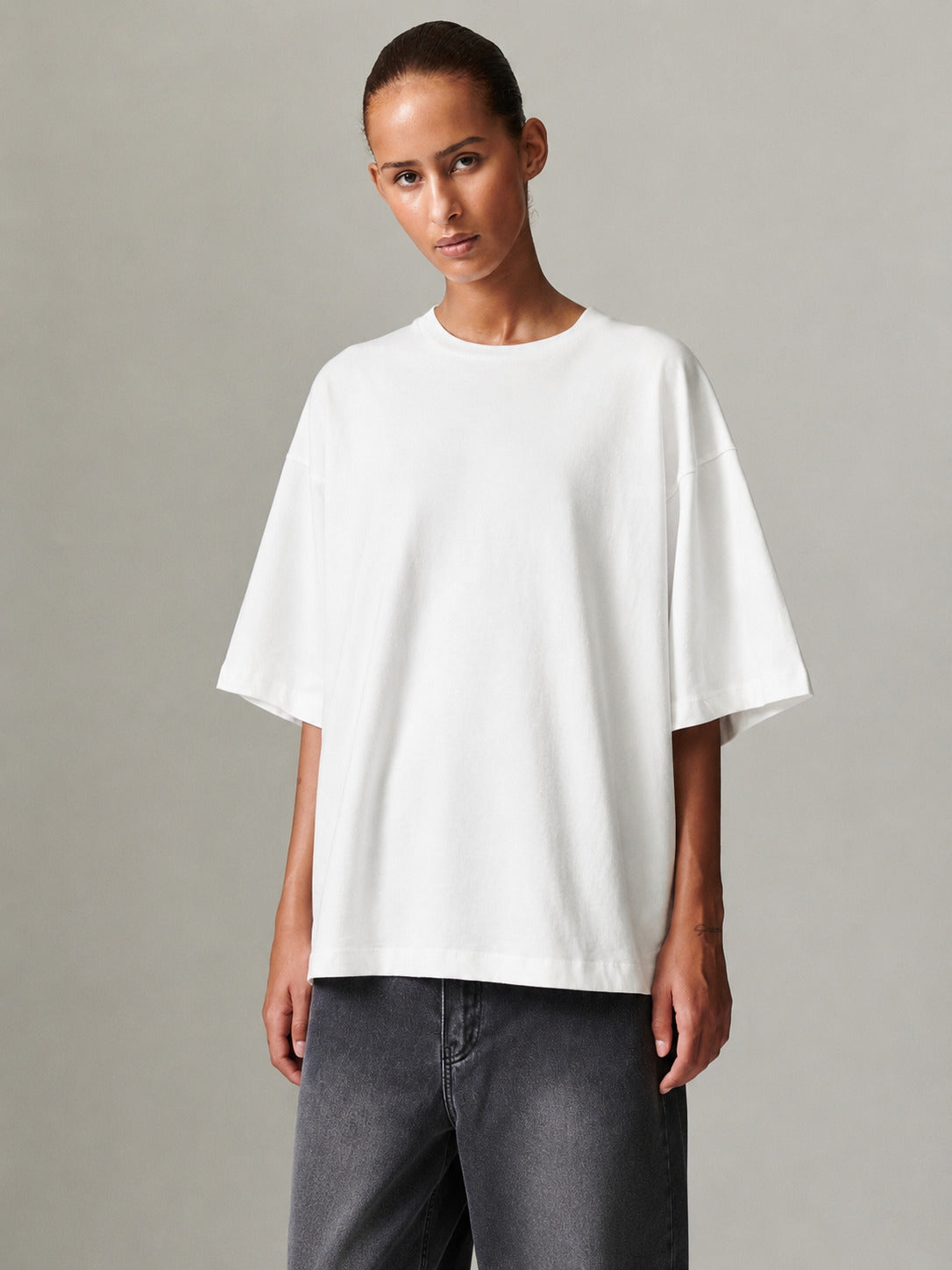 DAY Birger ét Mikkelsen Drew - Heavy Jersey Tops & T-Shirts 110601 Bright White