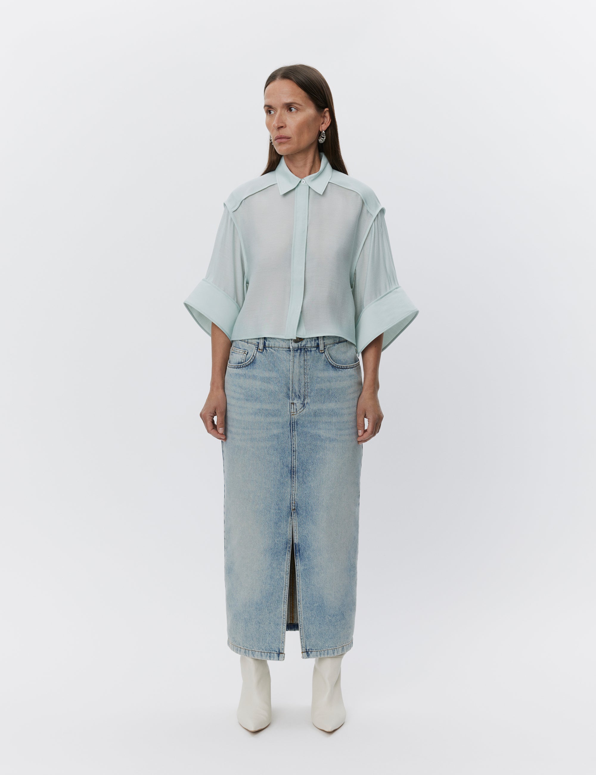 DAY Birger ét Mikkelsen Eleanor - Refined Rayon Shirts & Blouses 134405 MISTY BLUE
