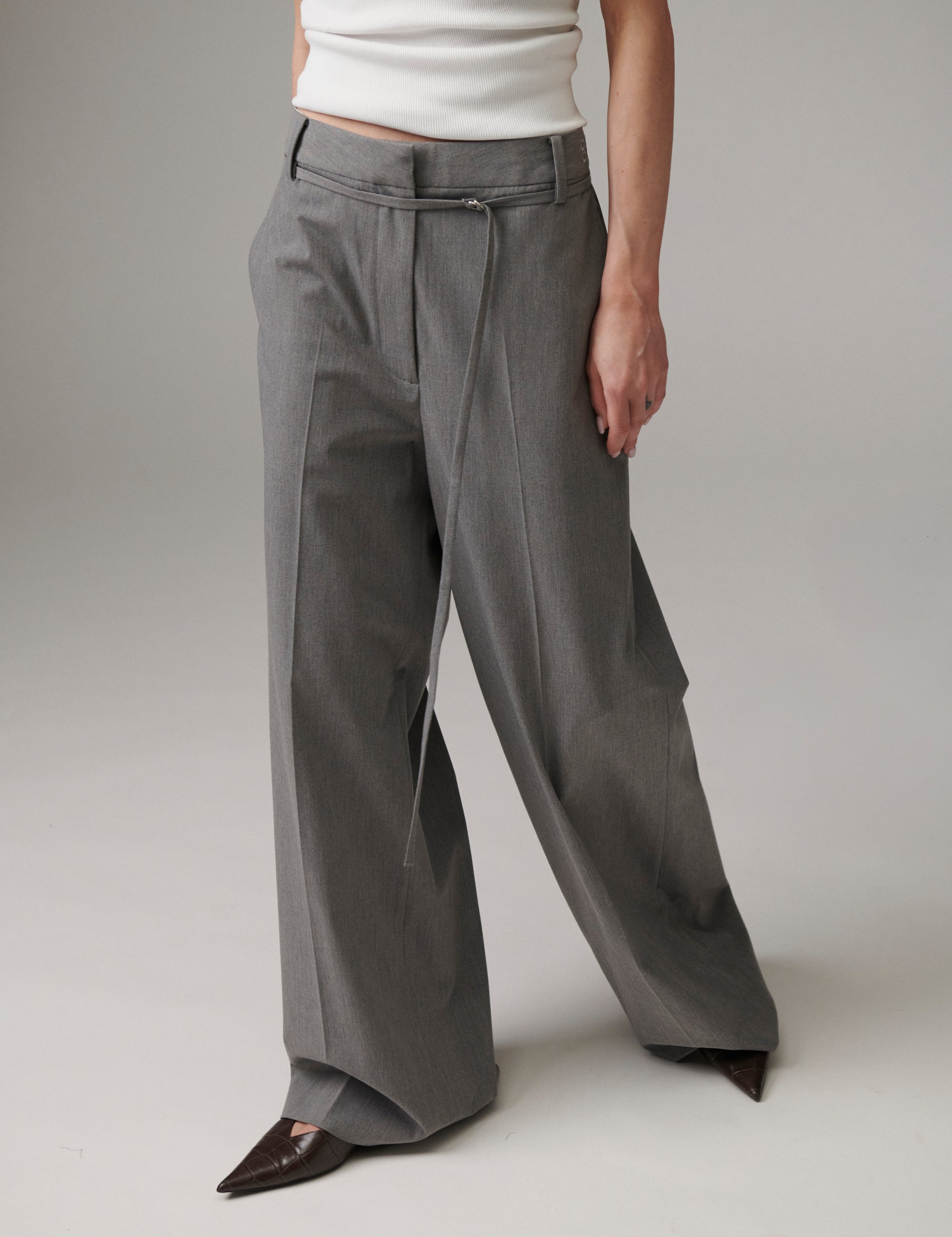DAY Birger ét Mikkelsen Elina - Classic Gab Pants 500006 Medium Grey Melange