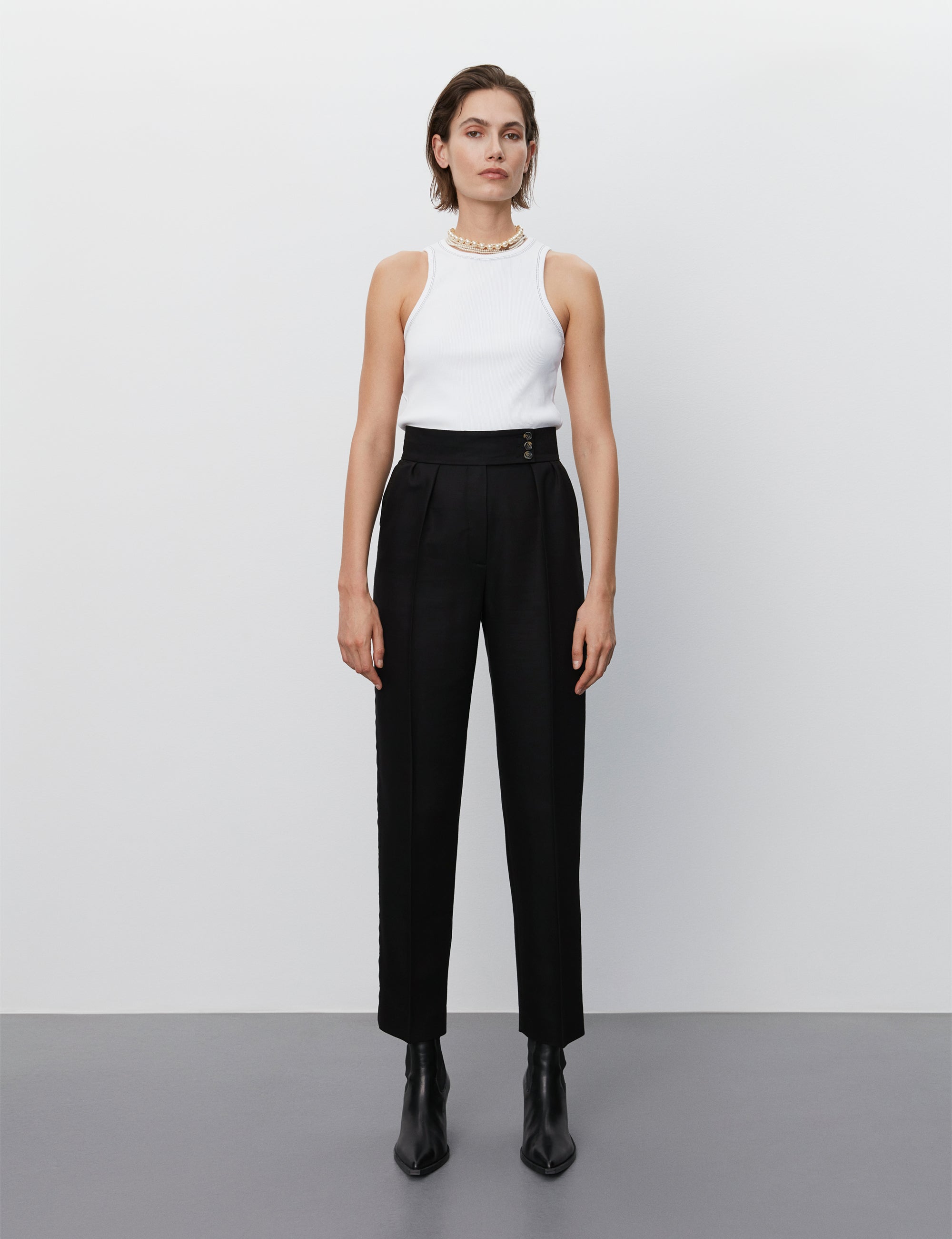 DAY Birger ét Mikkelsen Elliot - Delicate Wool Twill Pants 190303 BLACK