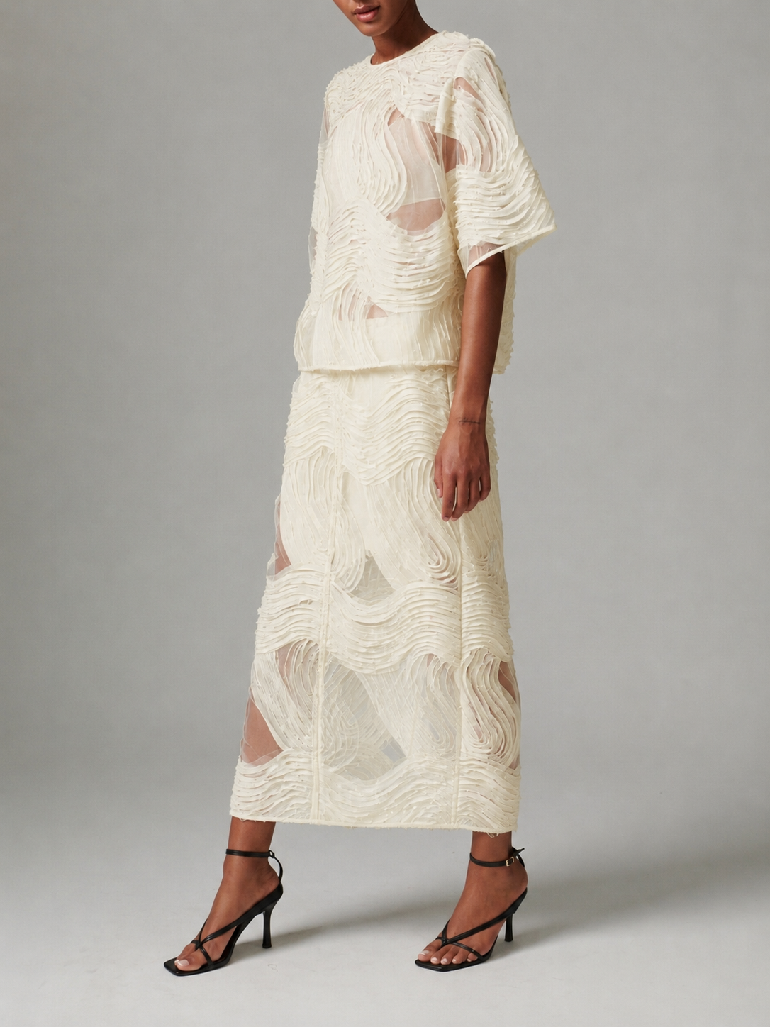 DAY Birger ét Mikkelsen Emsa - Crochet Lacy - Skirt Skirt 110605 Jet Stream