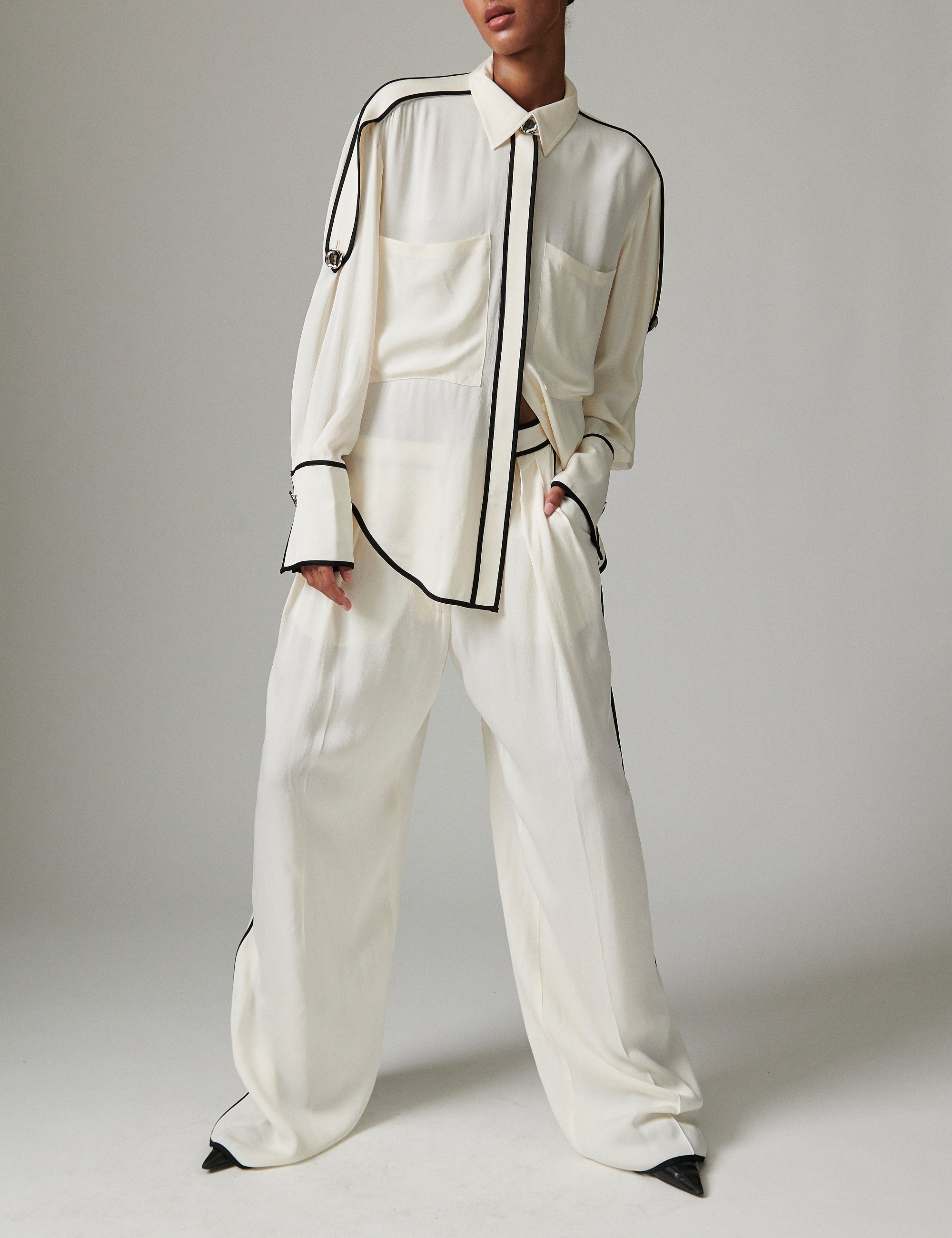 DAY Birger ét Mikkelsen Enza - Matte Crepe Pants 110605 JETSTREAM