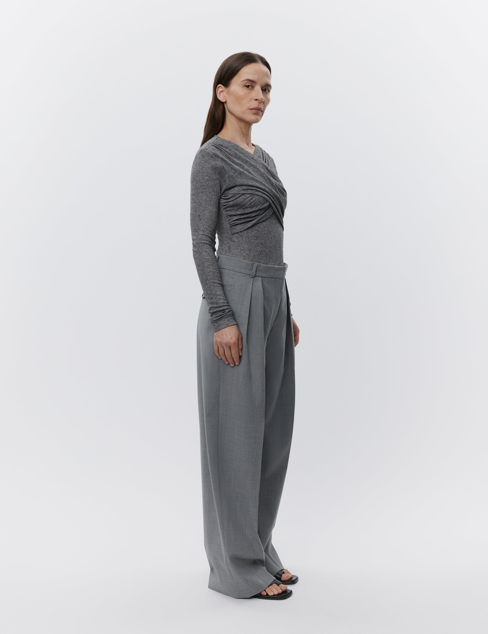 DAY Birger ét Mikkelsen Enzo - Classic Wool Blend Pants 500006 Medium Grey Melange